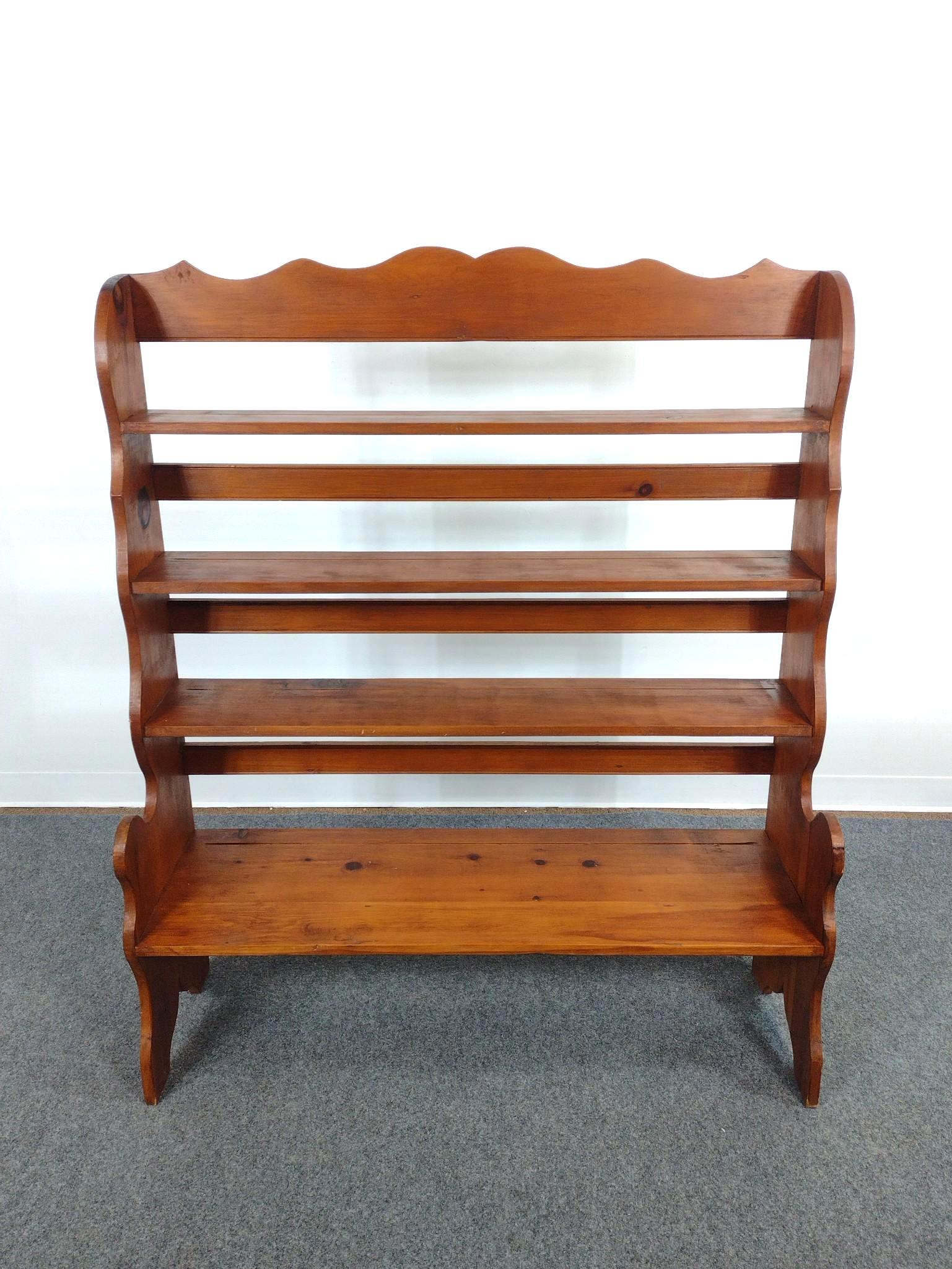 Vintage Pine Plate Display Shelf