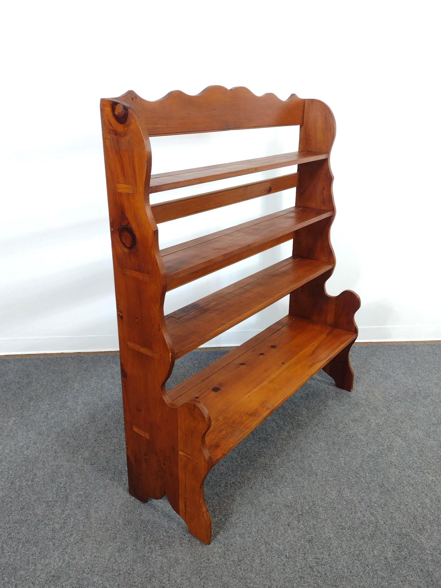 Vintage Pine Plate Display Shelf