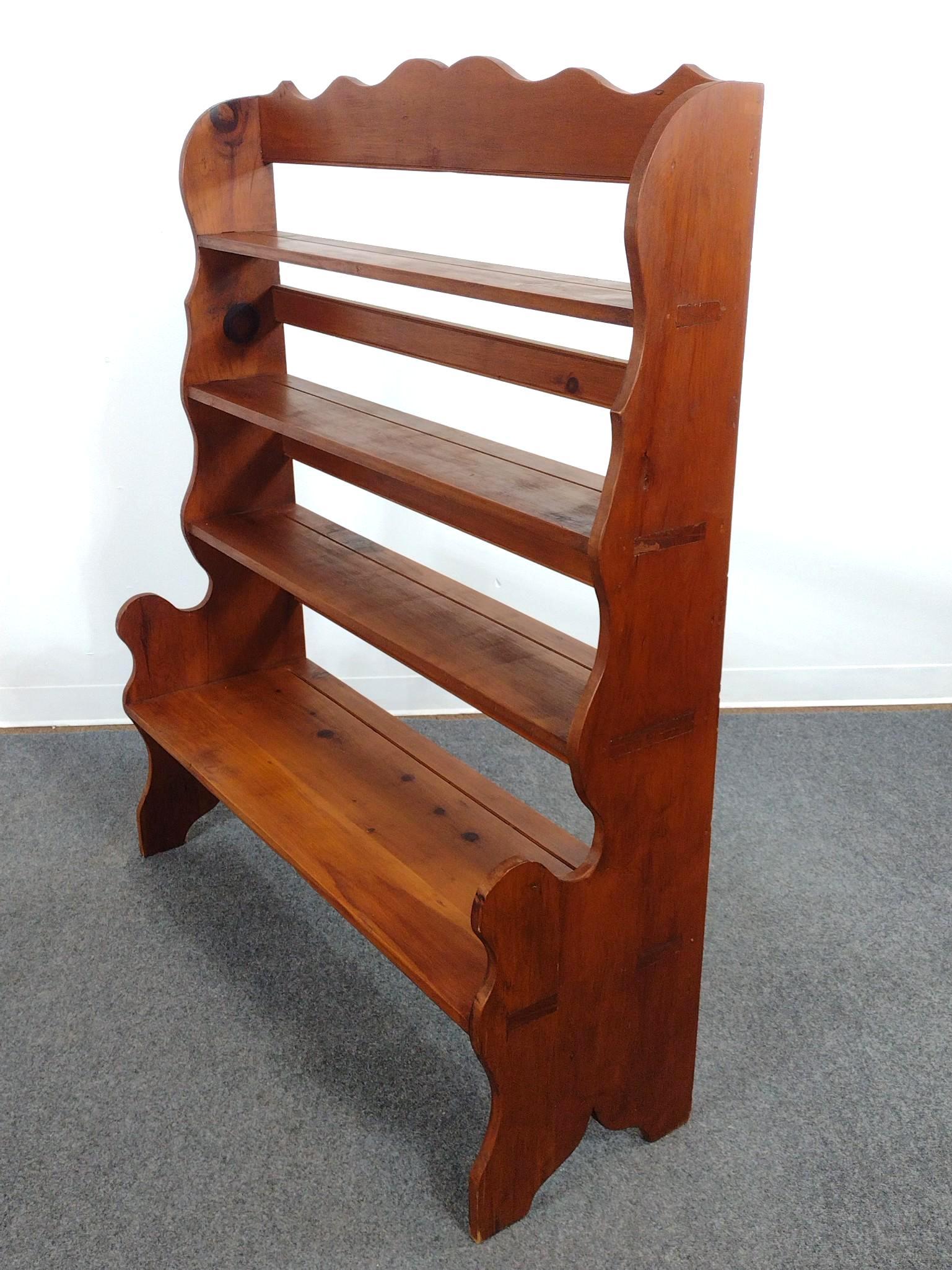Vintage Pine Plate Display Shelf