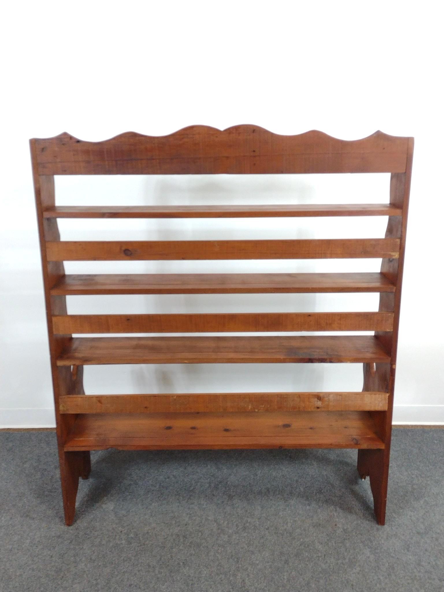 Vintage Pine Plate Display Shelf