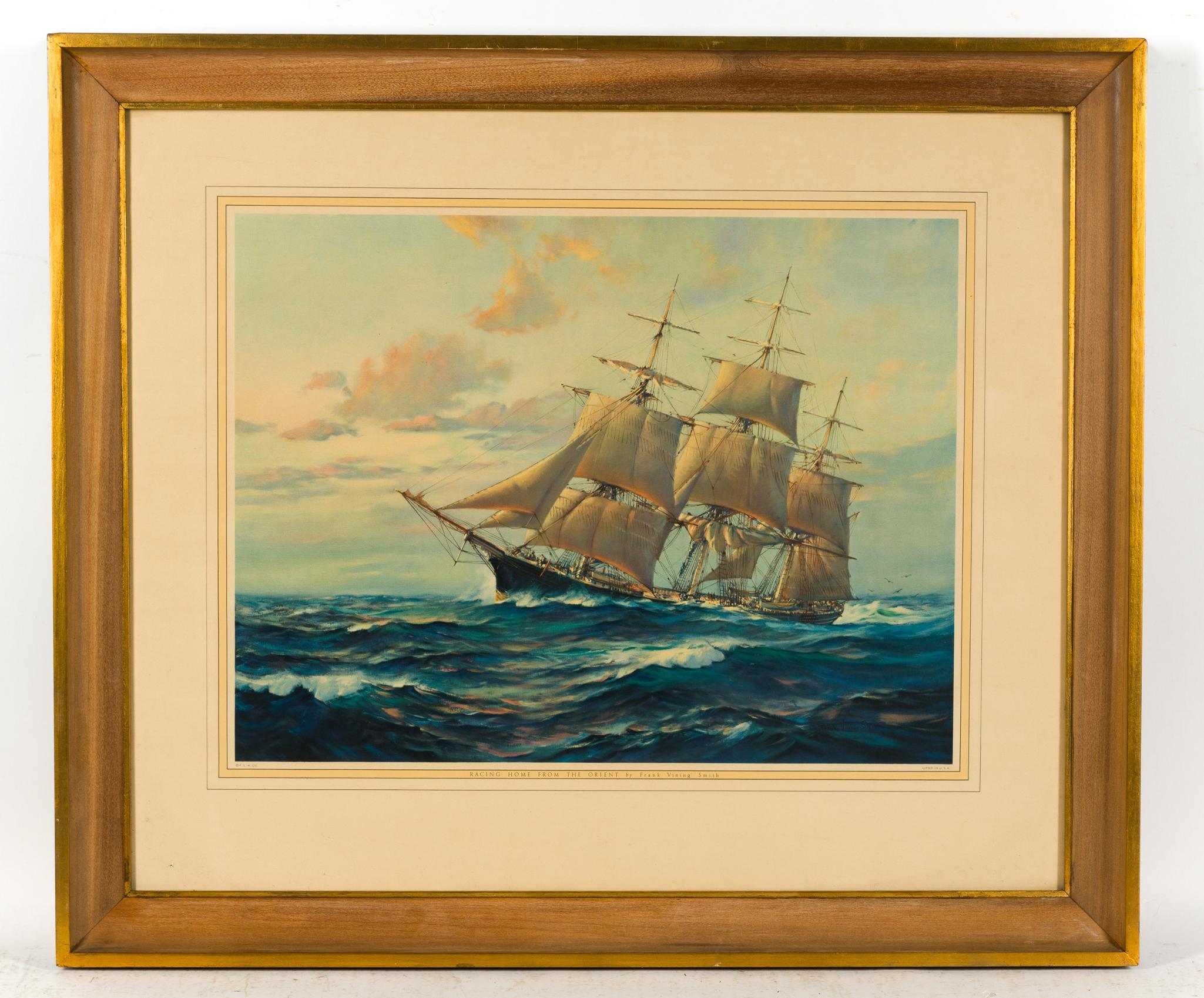 Naval Painted Mirror and Print