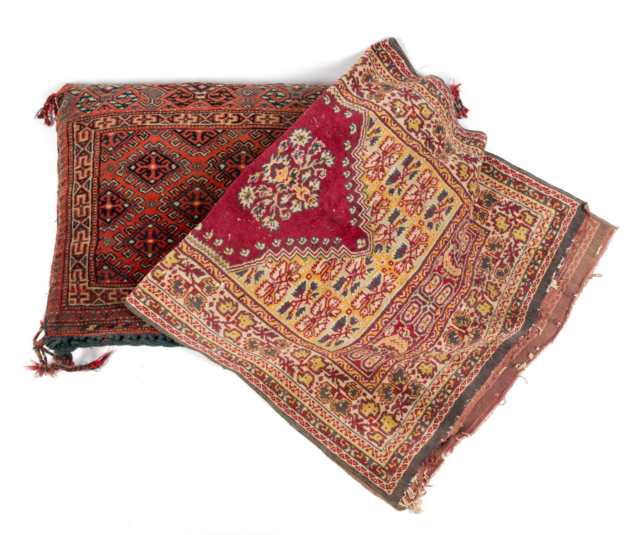 Vintage Persian Prayer Rug & Baluch Balisht