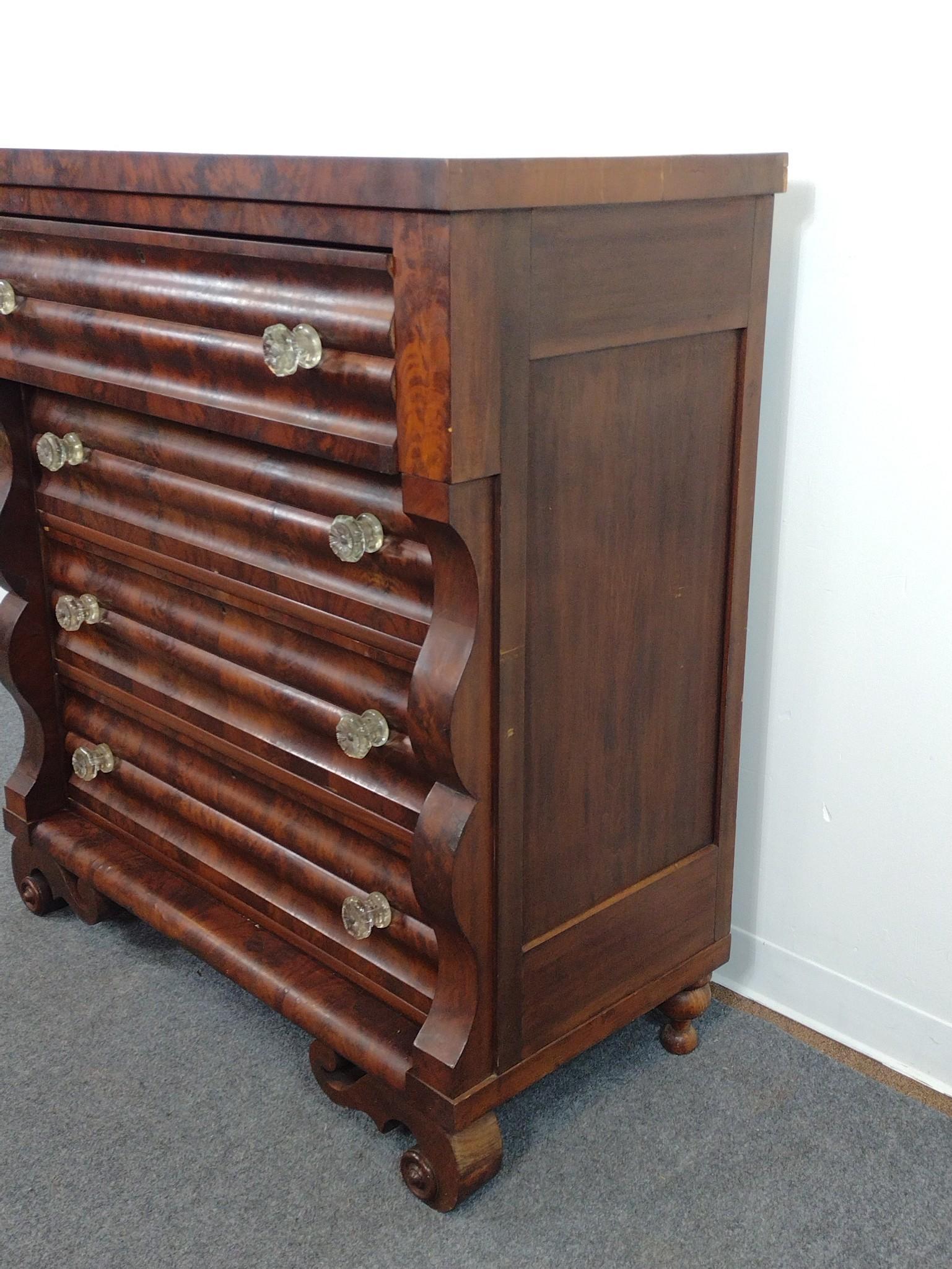 Empire Chest Bureau with Glass Drawer Pulls