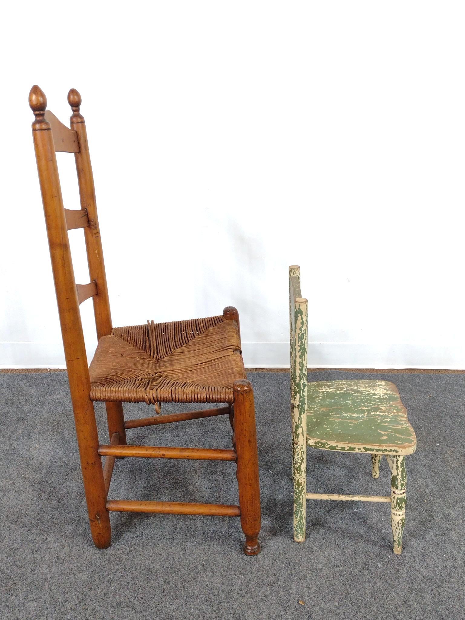 4 Antique Chairs Incl Child's