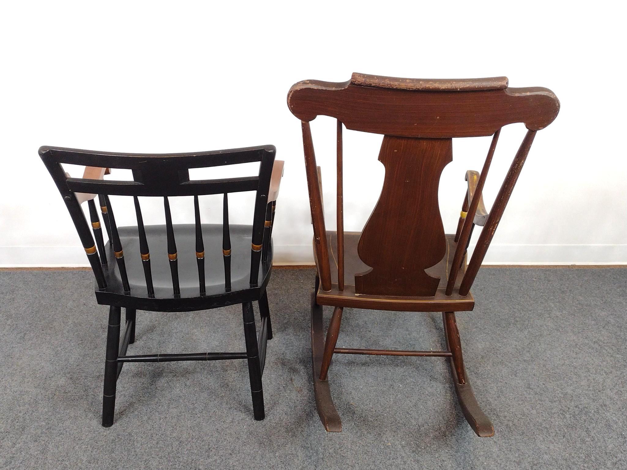 Painted Rocker and University Chair