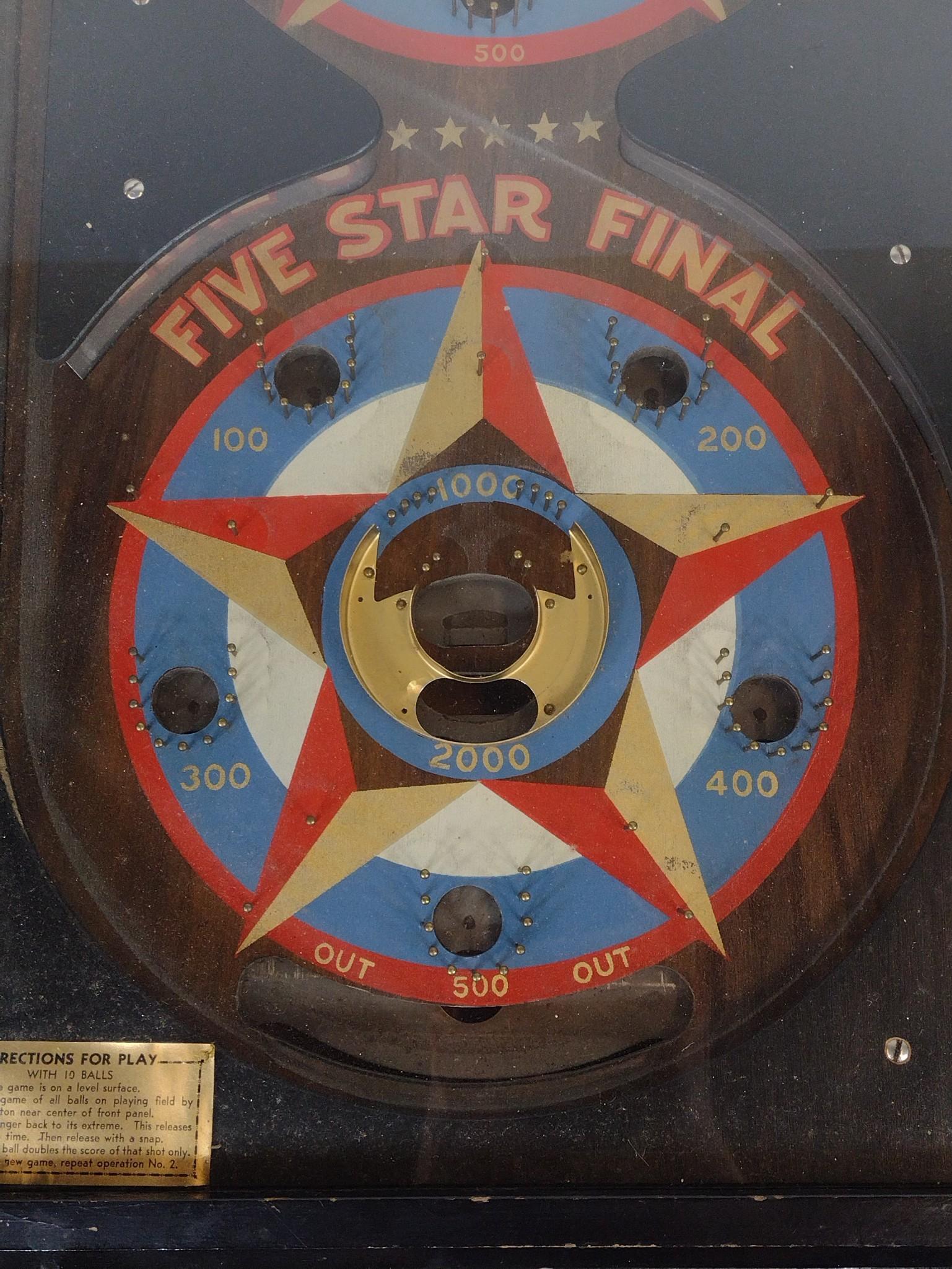 Five Star Final Countertop Pinball Machine