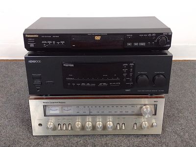 3 Pieces of Hi-Fi Equipment Incl. Receivers. Kenwood KR-V7080 Receiver, JC Penny 3222 Receiver 