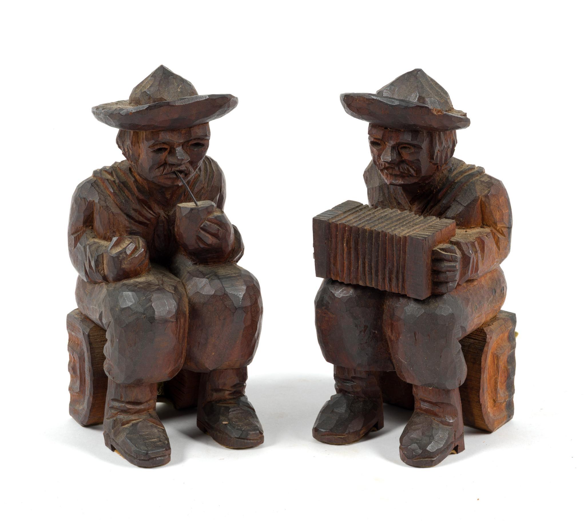 Folk Art Carvings Incl. Animal Figurines