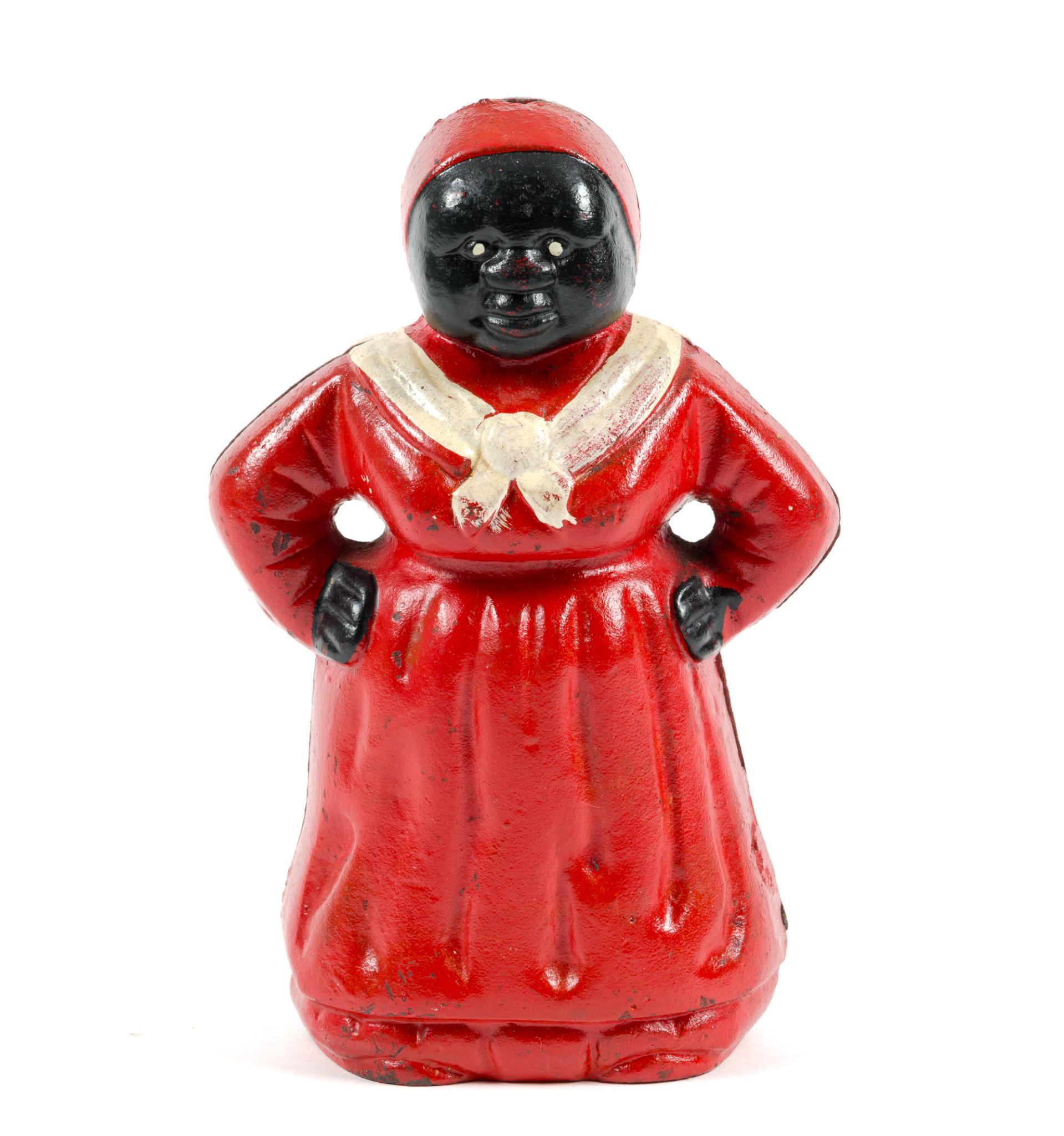 Vintage Cast Iron Black Americana "Mammy" Bank