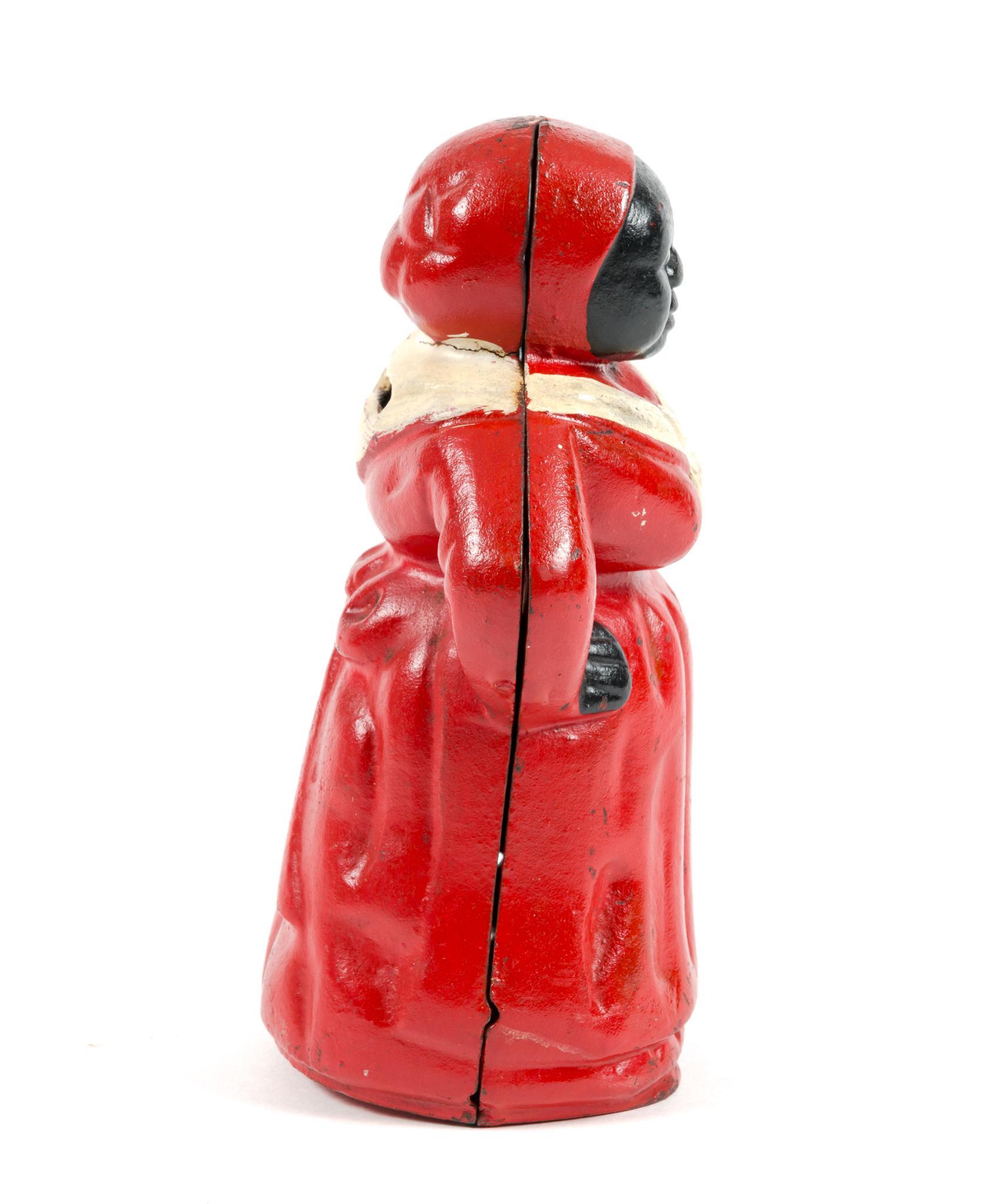Vintage Cast Iron Black Americana "Mammy" Bank