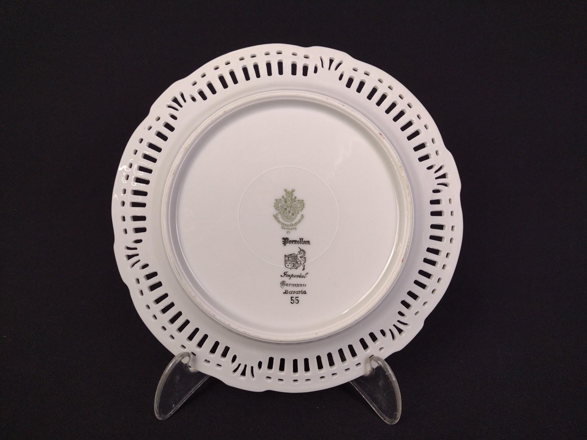 9 Pieces Vintage Schwartzenhammer Bavaria Imperial Fruit Plates