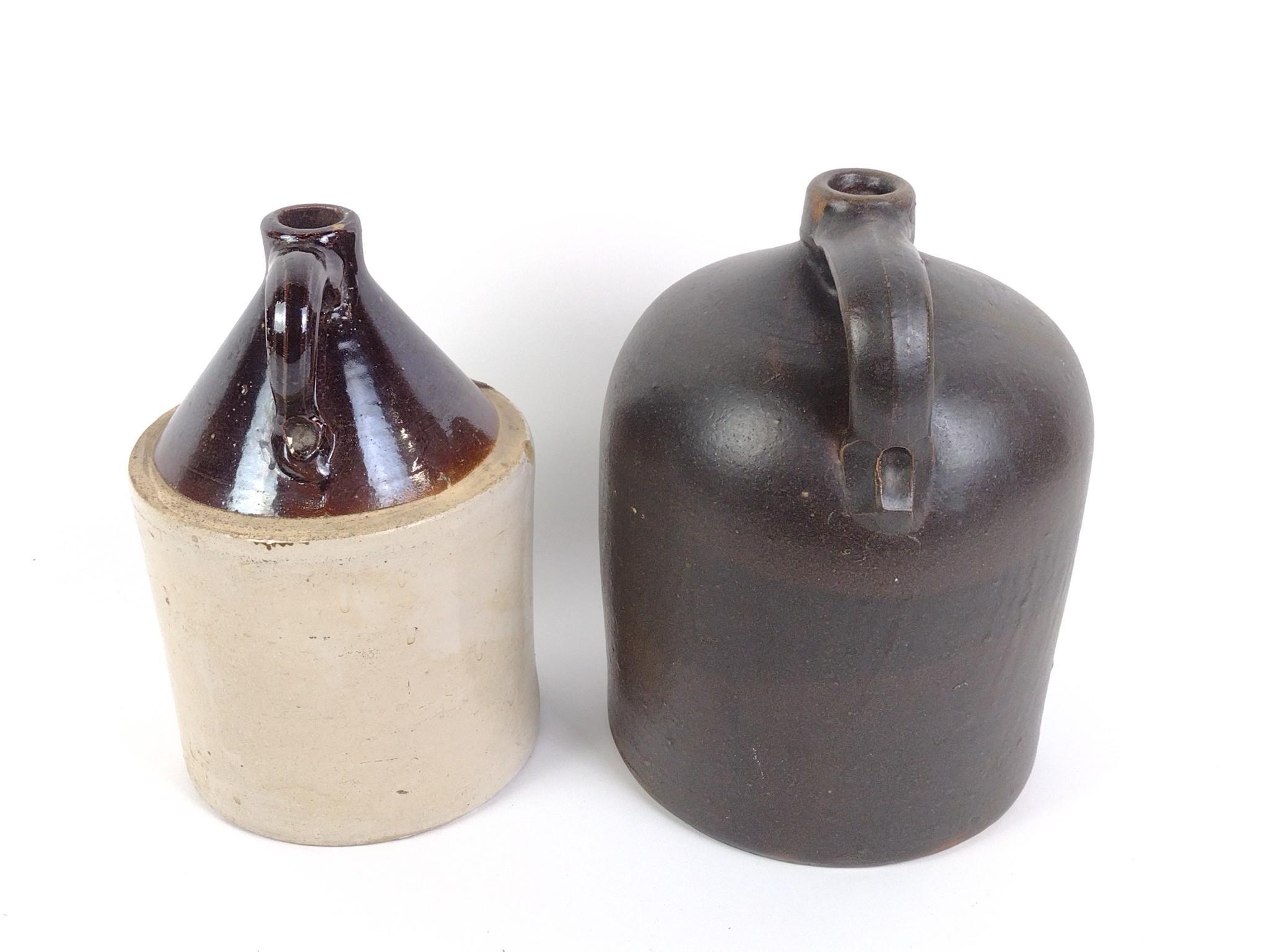 2 Stoneware Jugs