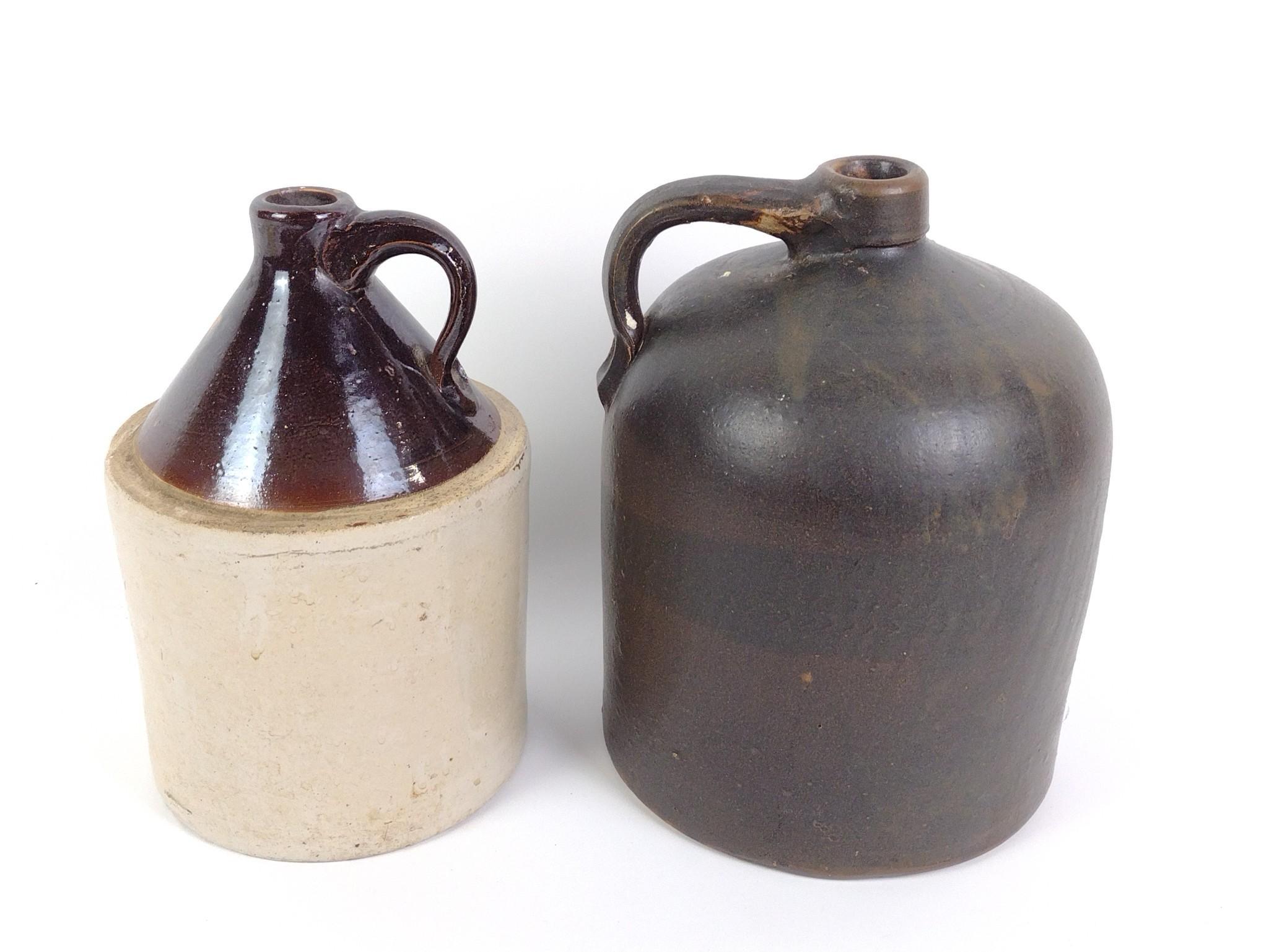 2 Stoneware Jugs