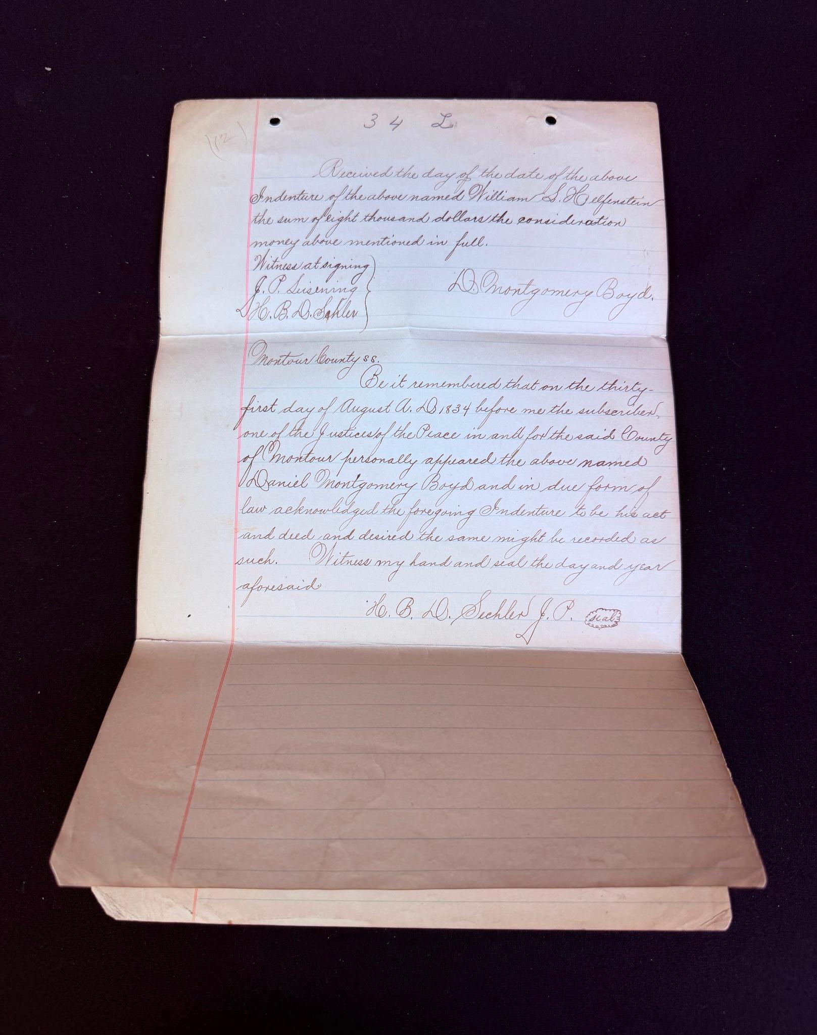 2 Antique Pennsylvania Legal Documents