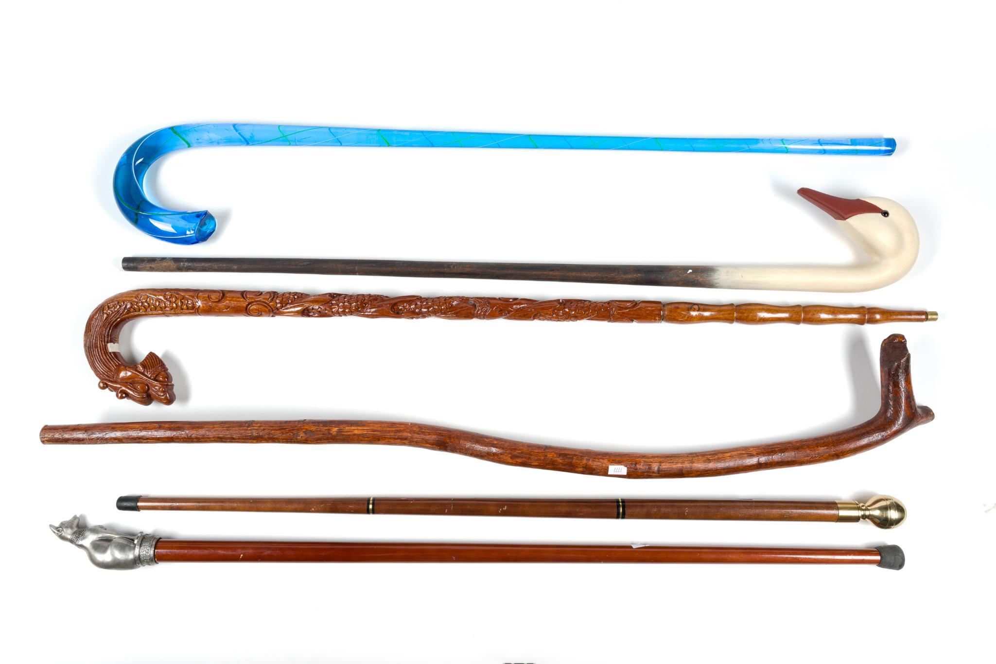 6 Canes Incl. Glass Cane