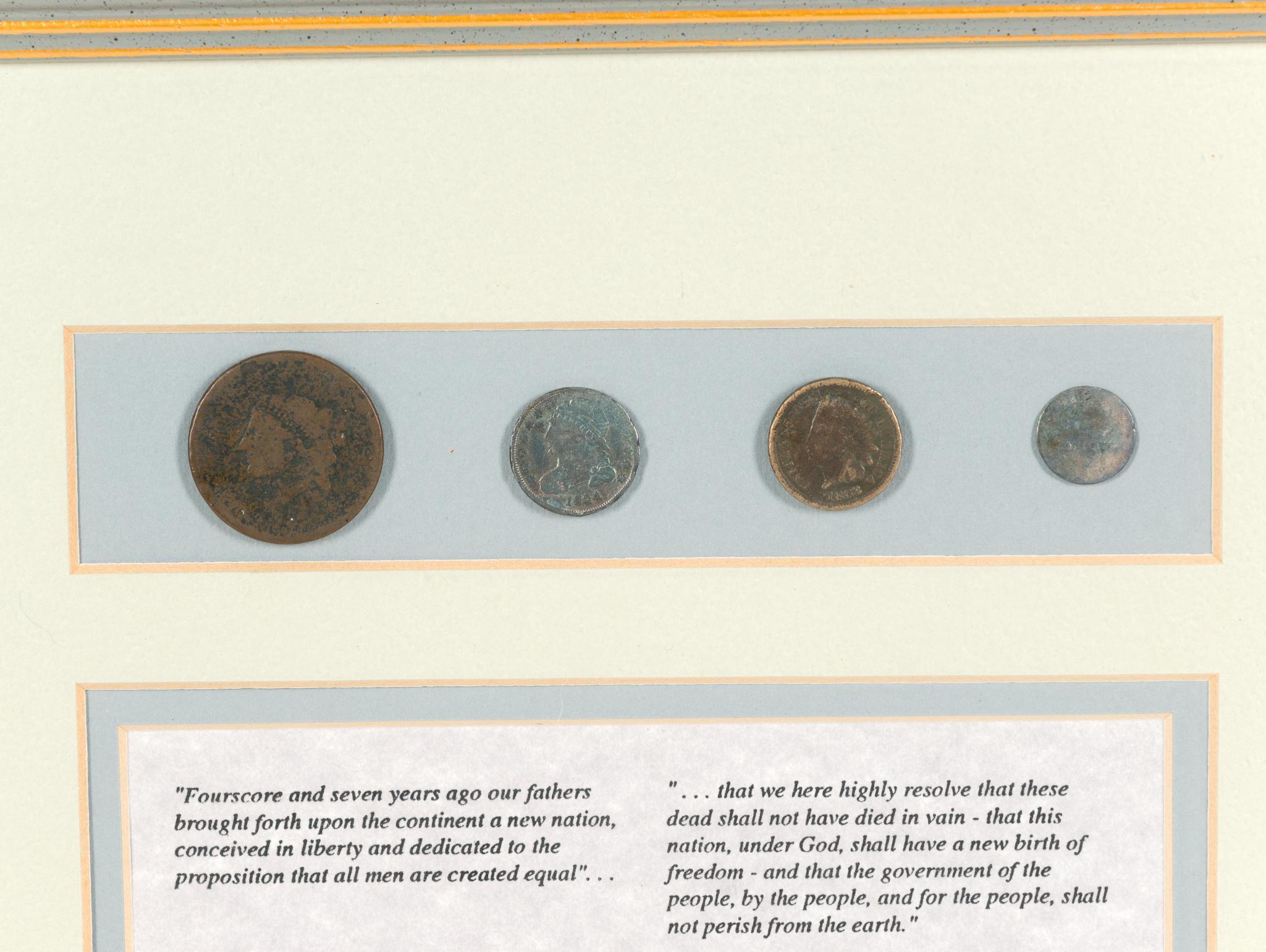 7 Framed Commemorative Coins & Tokens