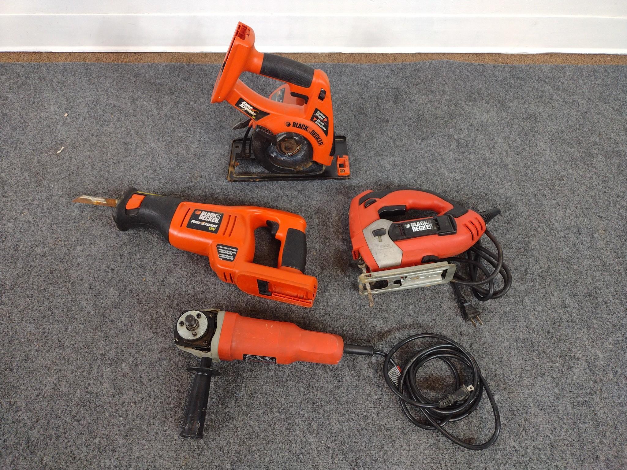 2 Cordless & 2 Corded Black & Decker Power Tools