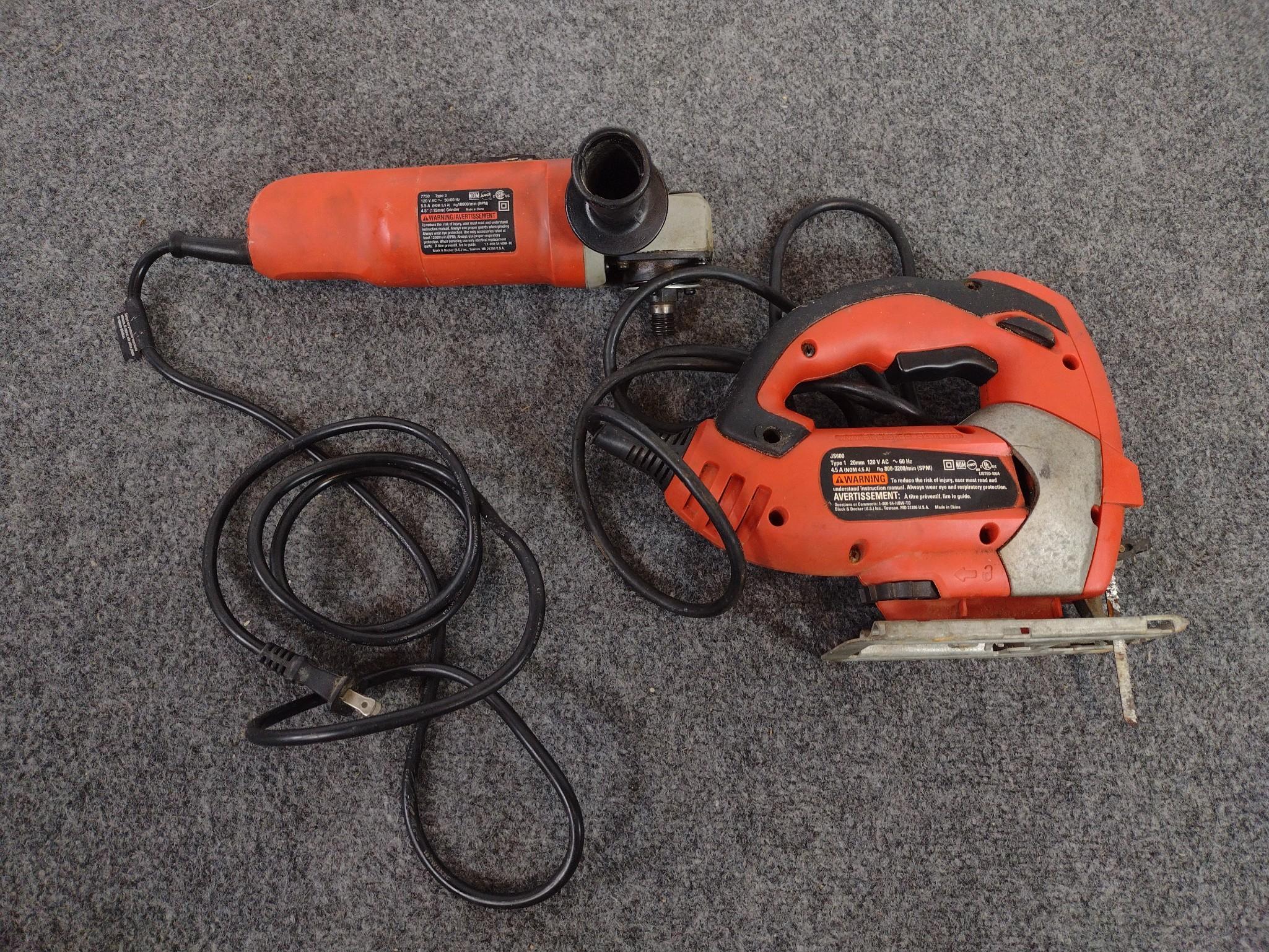 2 Cordless & 2 Corded Black & Decker Power Tools