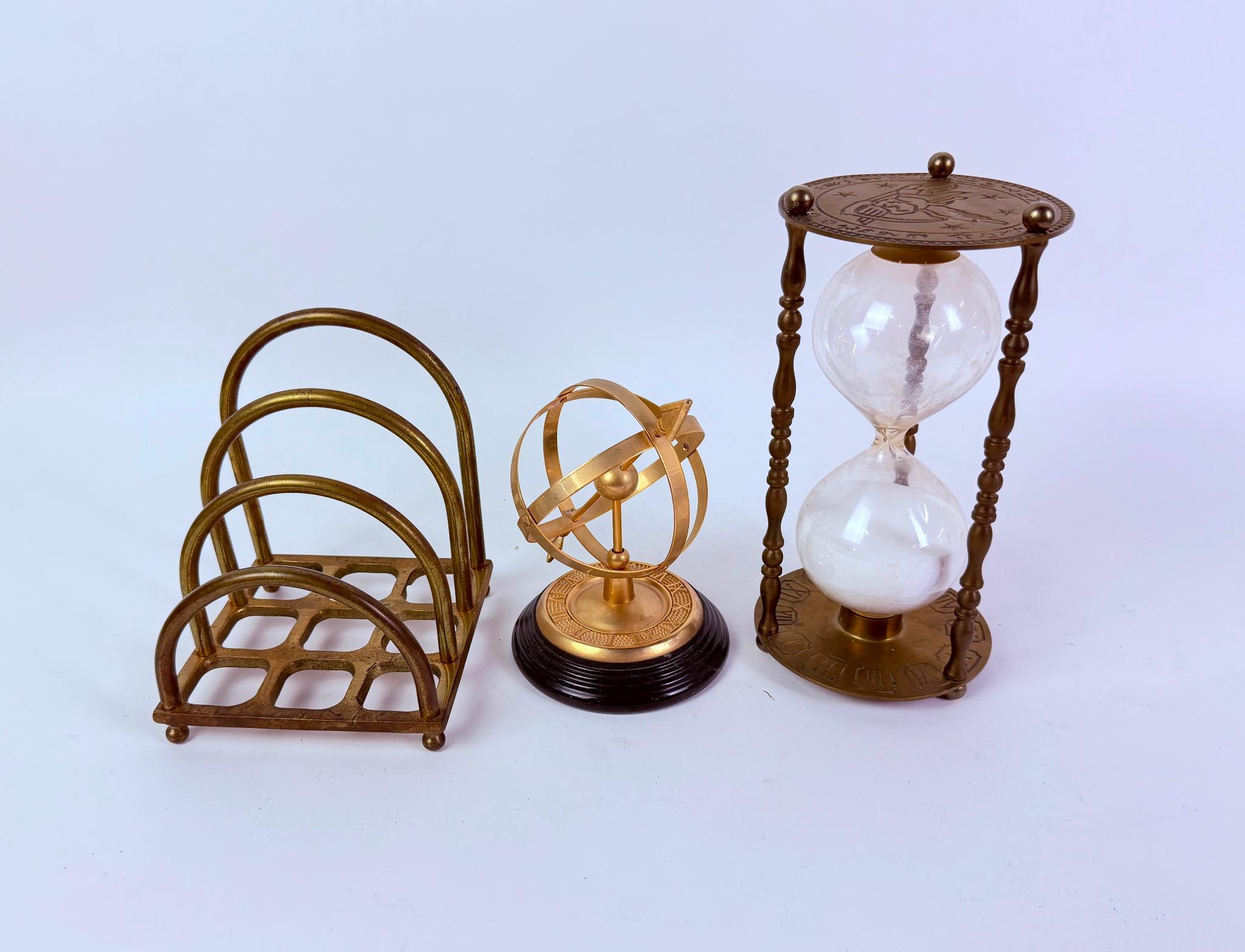 Brass Decor & Decorations Incl. Hour Glass