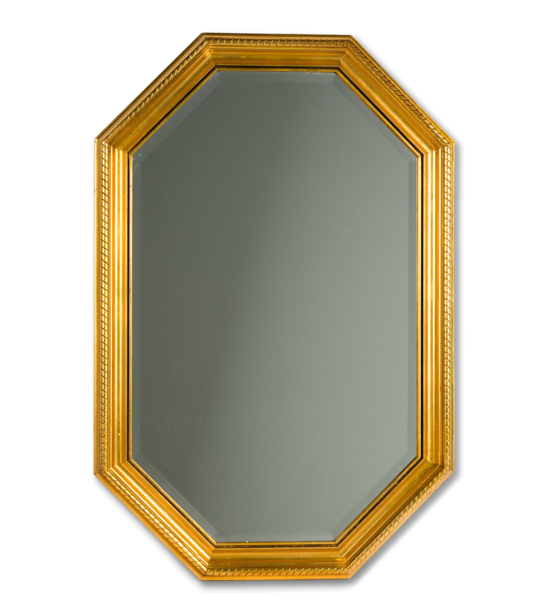 Gold Rimmed Carolina Mirror Company Wall Mirror