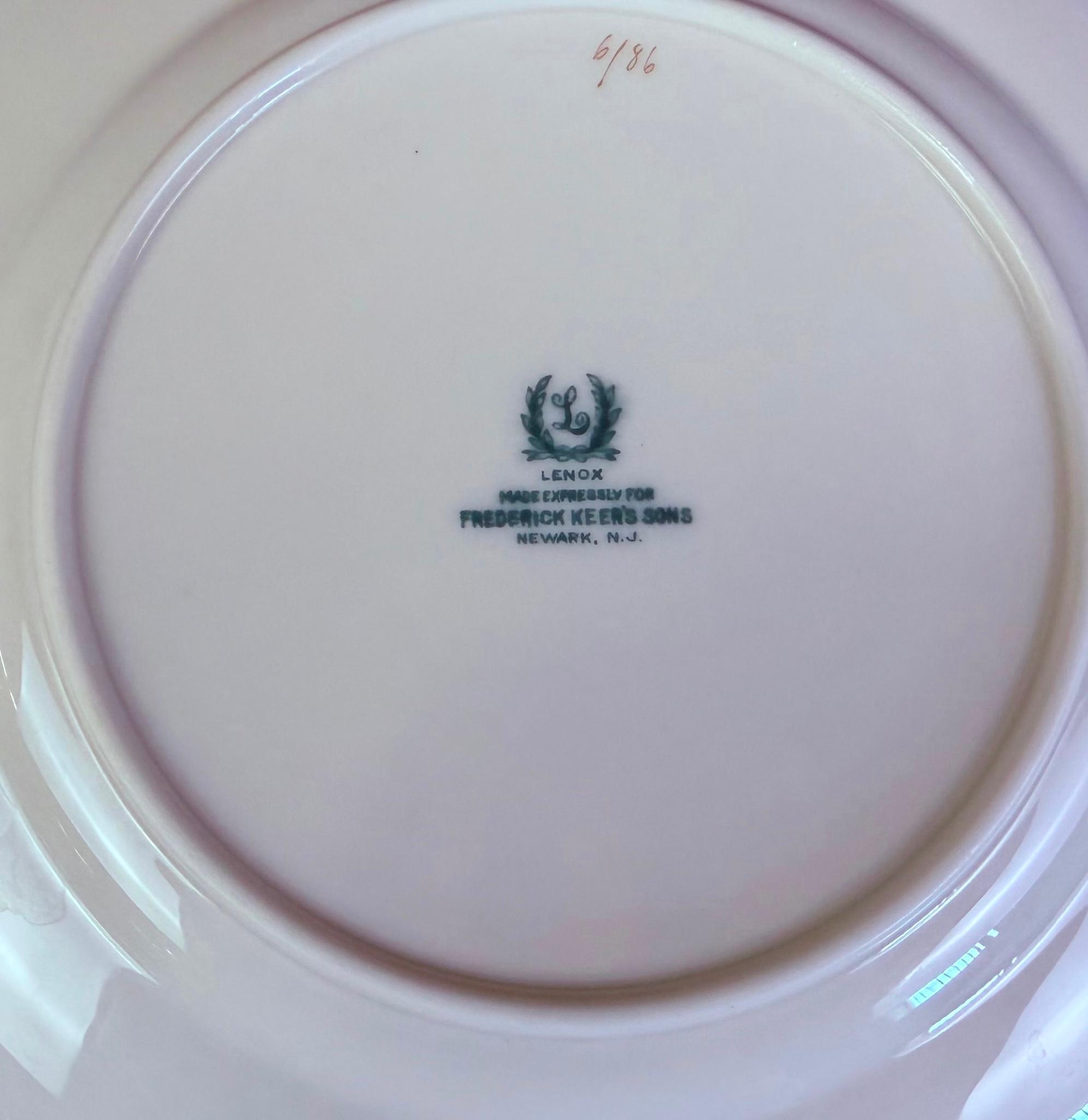 11 Lenox Salad Plates & Shell Dish