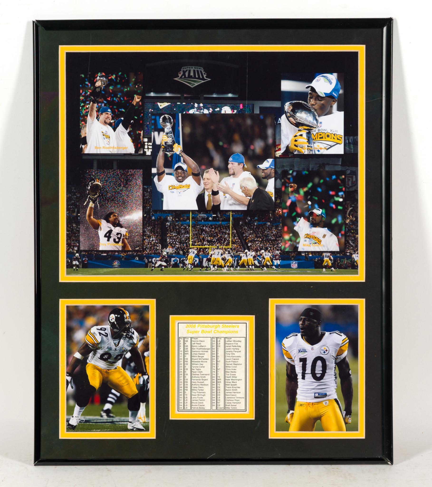 2 Pittsburgh Steelers Framed Pieces