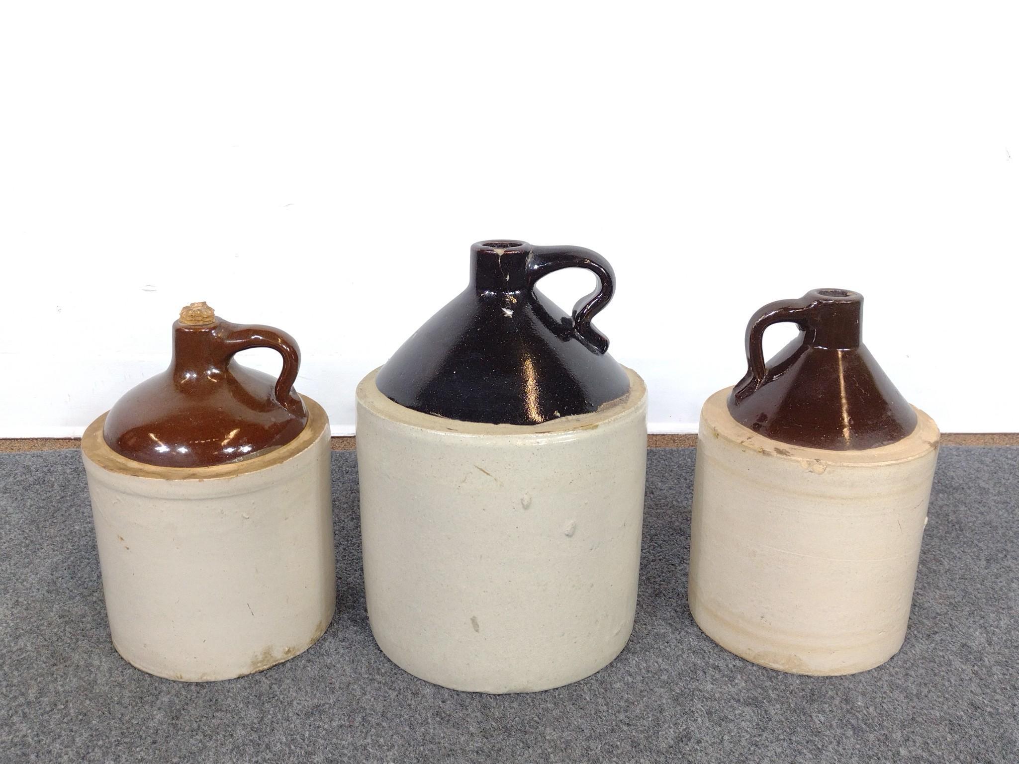 3 Stoneware Jugs