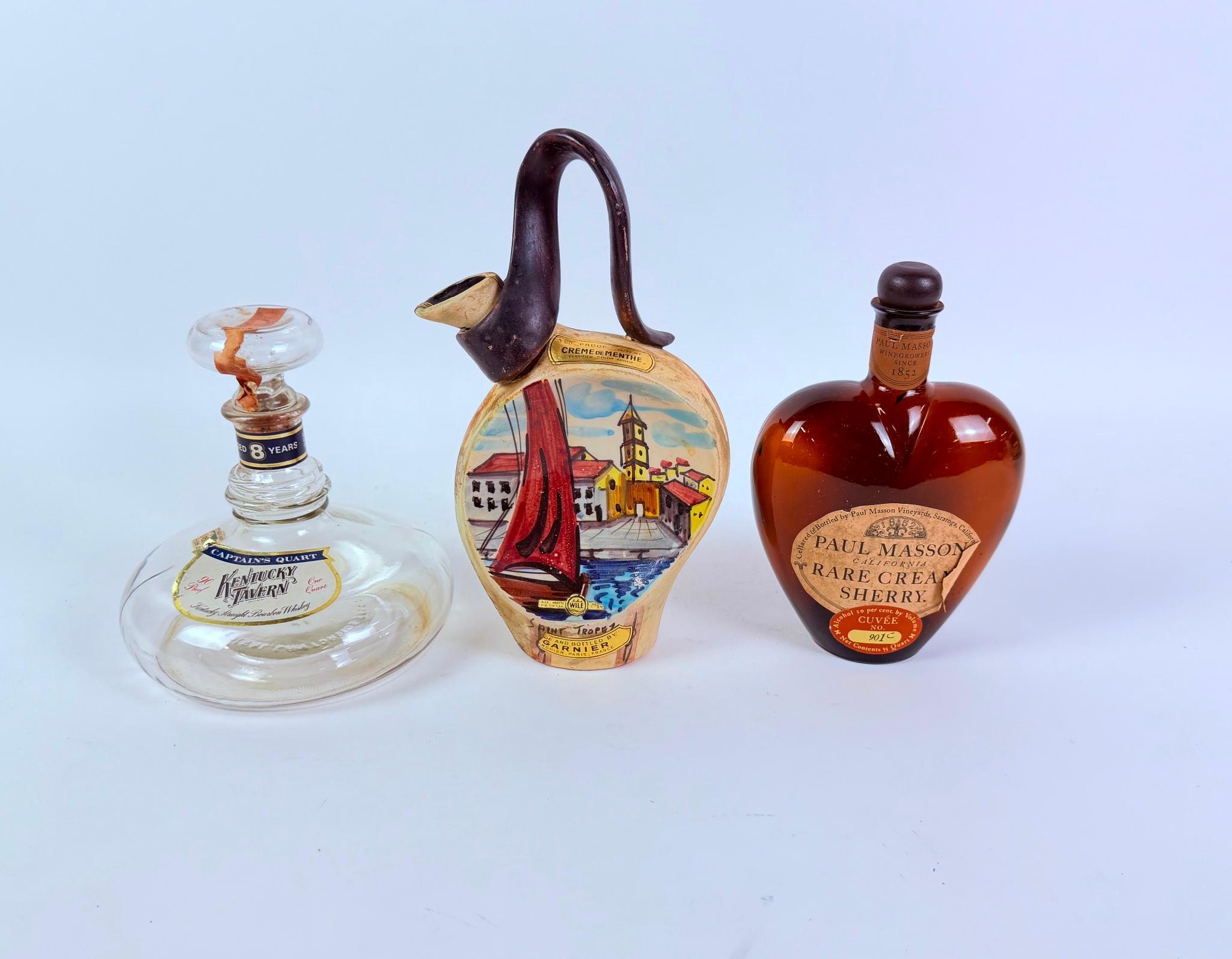 6 Empty Liqueur Bottles incl. Beam Choice