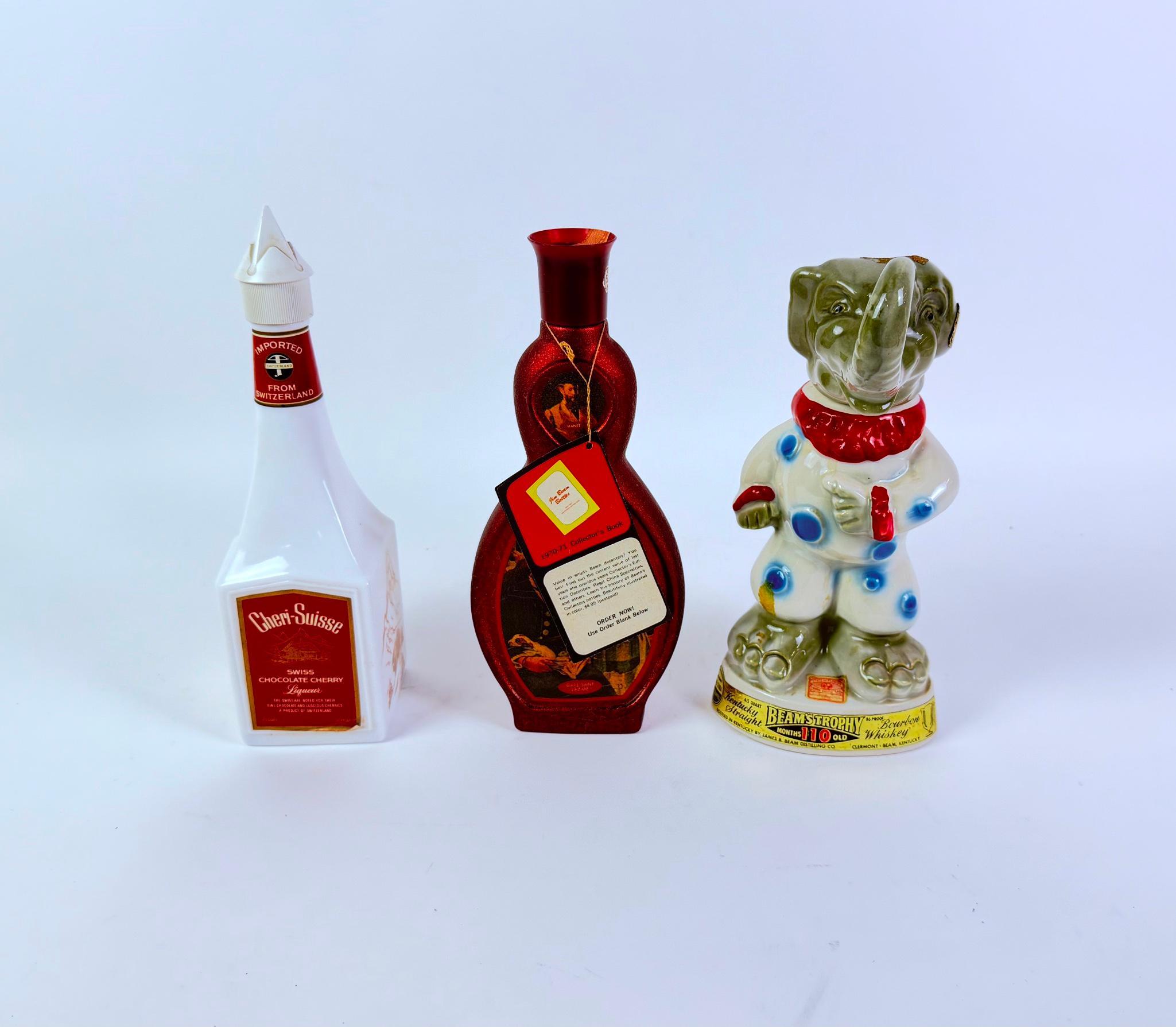 6 Empty Liqueur Bottles incl. Beam Choice