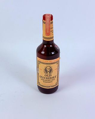 Old Overholt Whiskey. Distilled in Pennsylvania. With the original bottle stamp. With a Maryland 