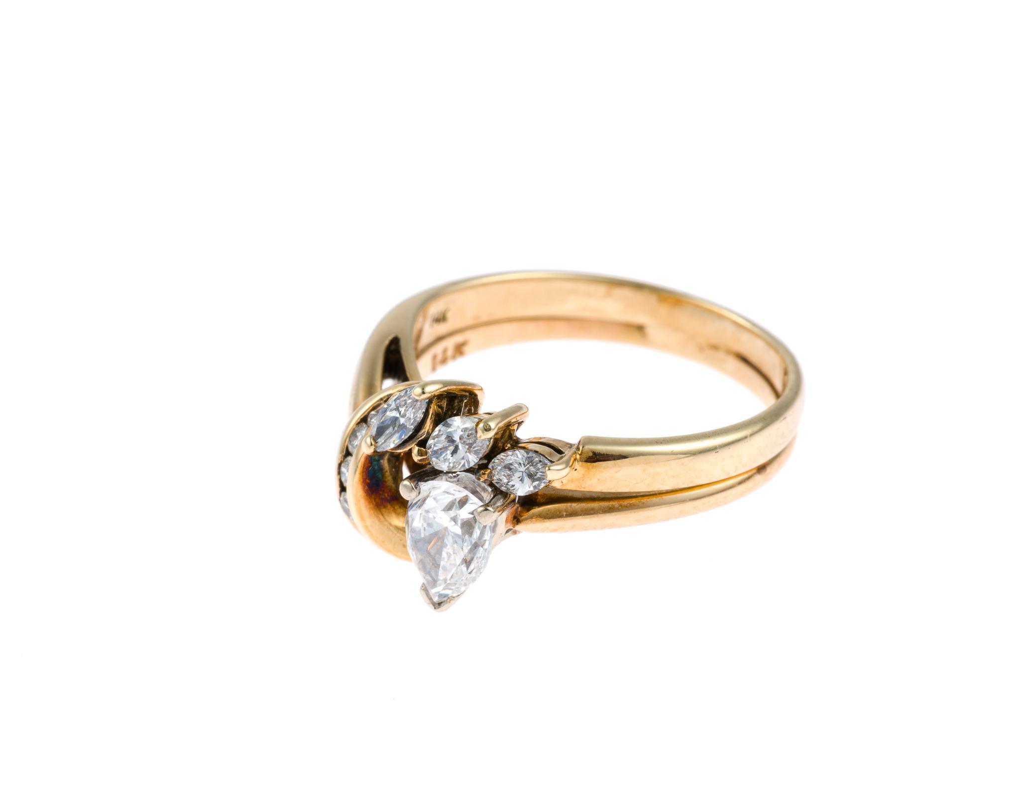 14K Gold and Diamond Ring