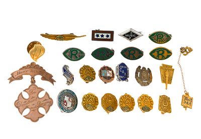 Antique and Vintage Pins Incl. 14K Gold. The pins are non-gold, sterling silver, gold, and gold 