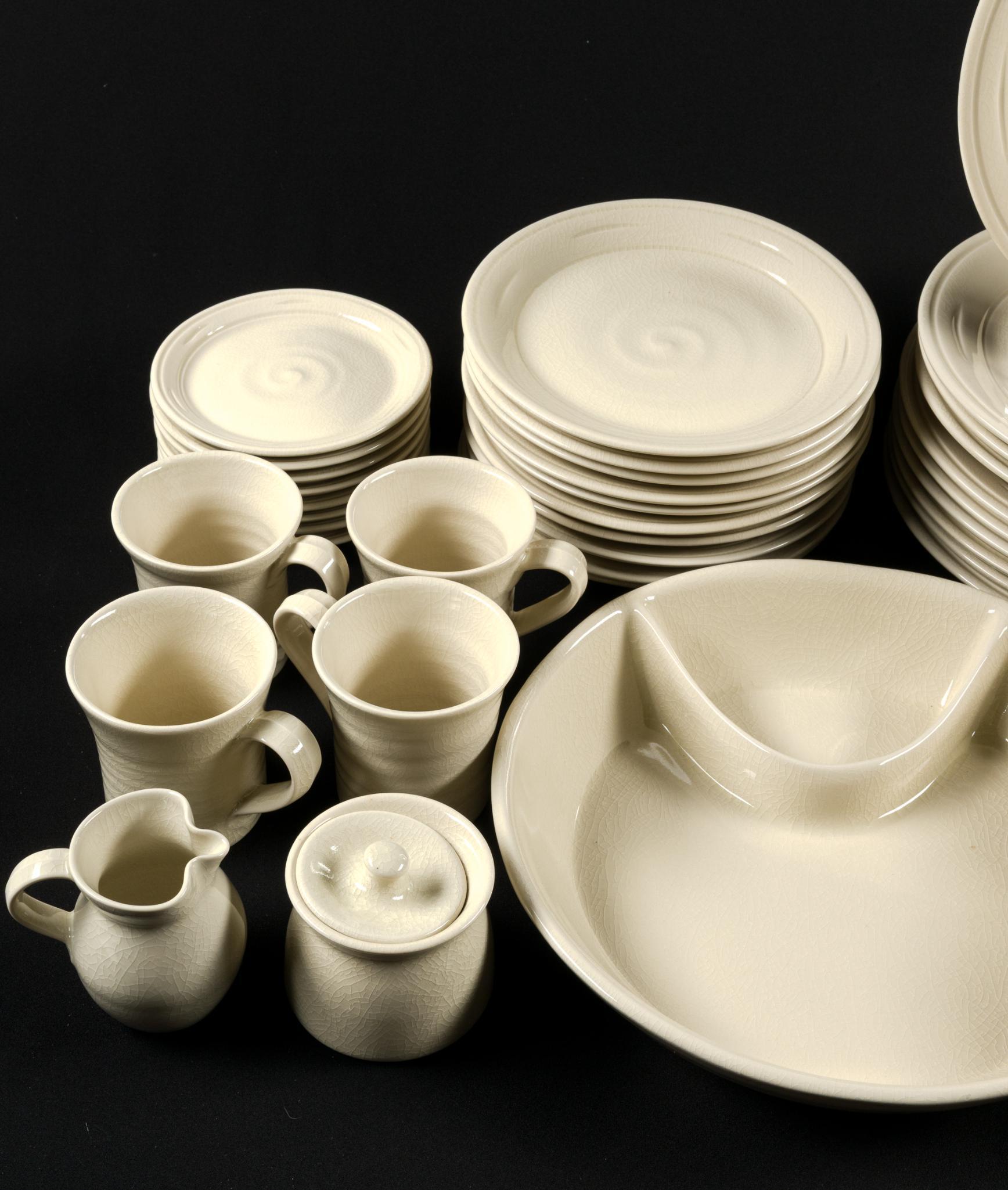 66 Pcs. Simon Pearce Stoneware Dinner Service