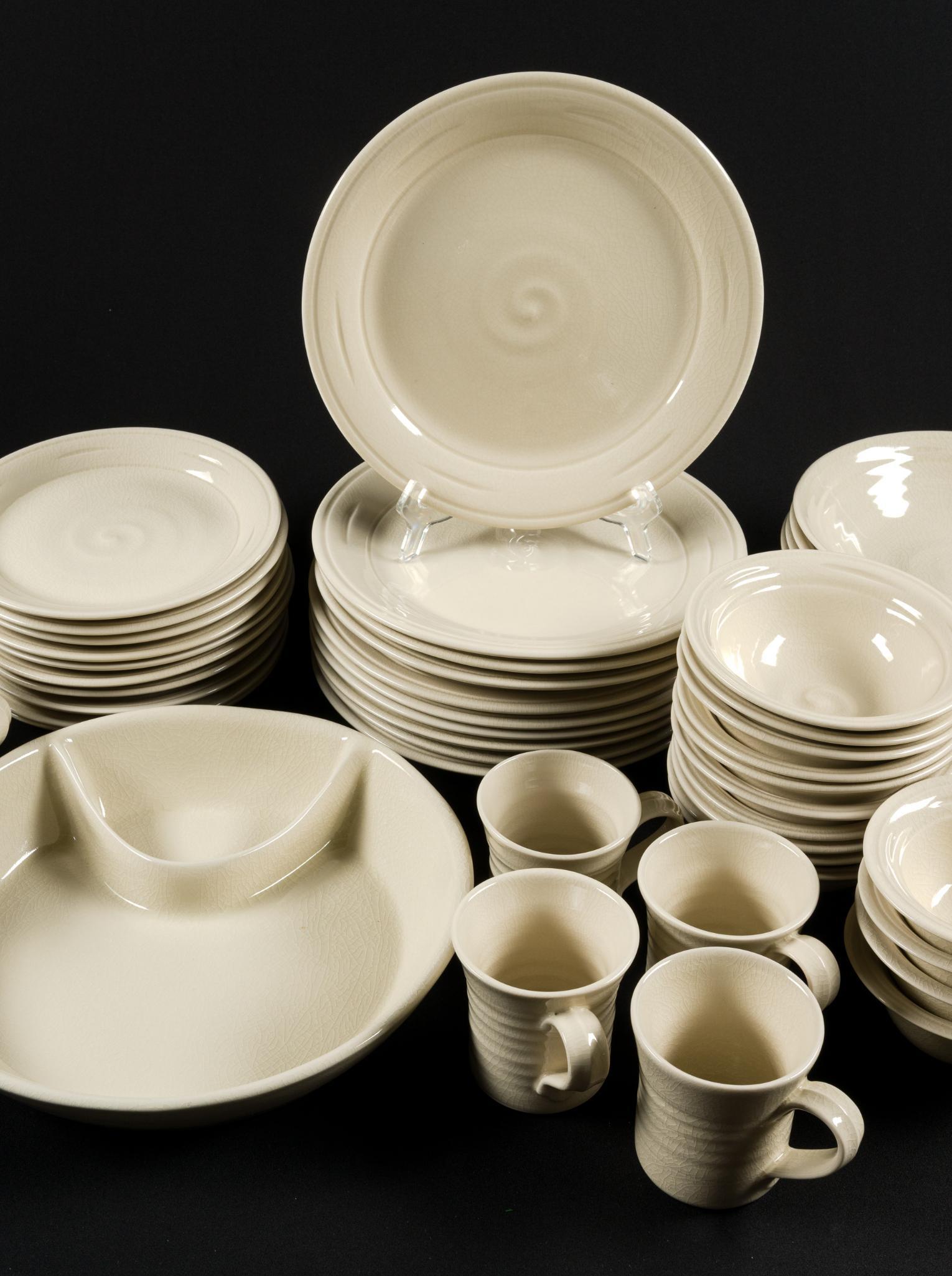 66 Pcs. Simon Pearce Stoneware Dinner Service