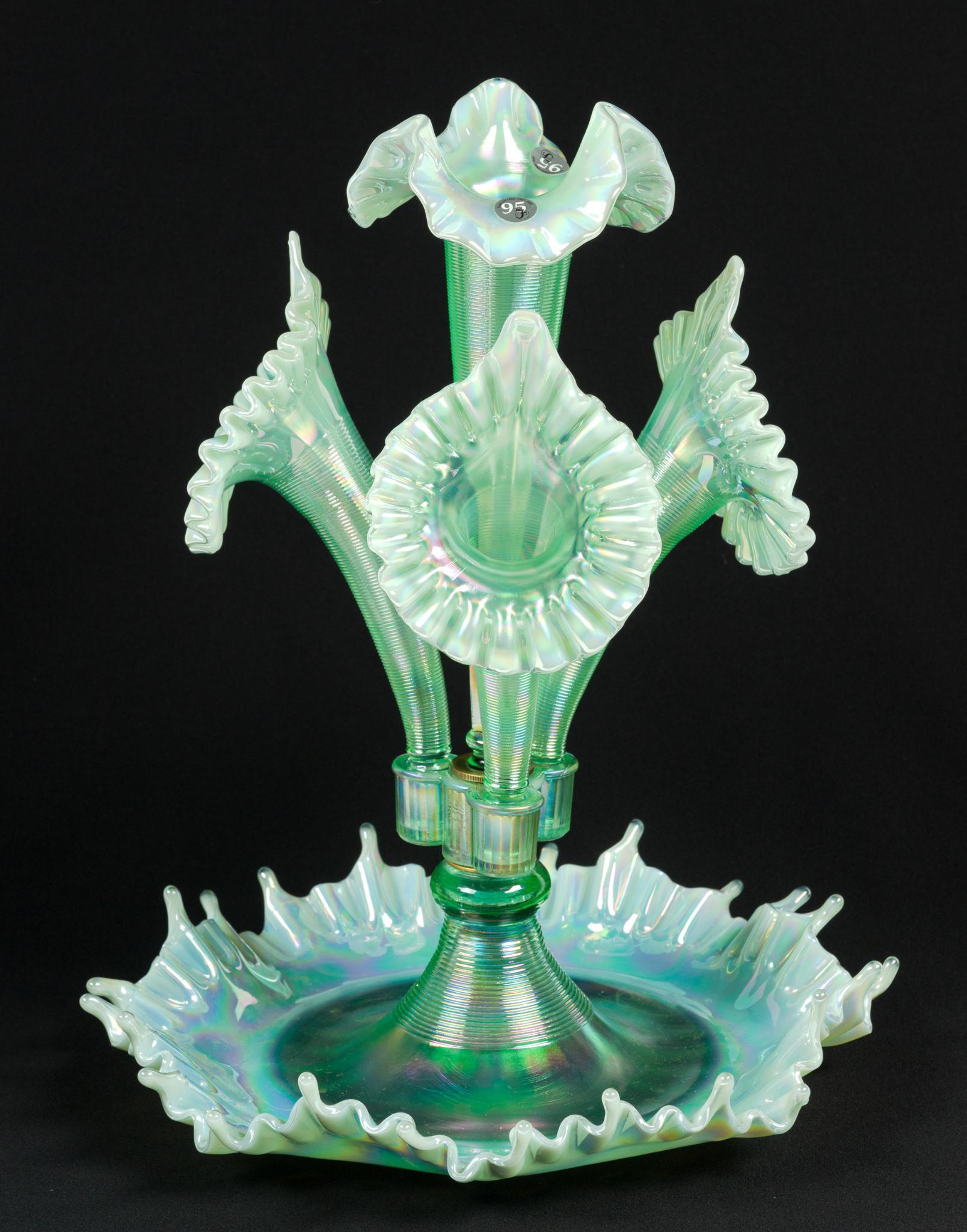 Signed Fenton Centennial Collection Epergne Set