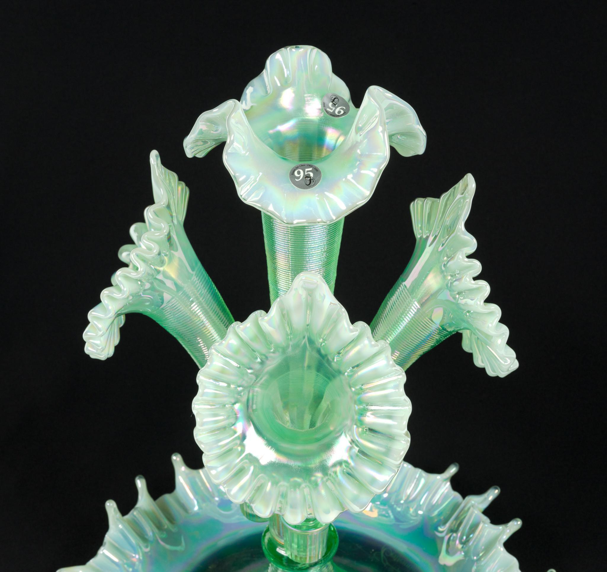Signed Fenton Centennial Collection Epergne Set