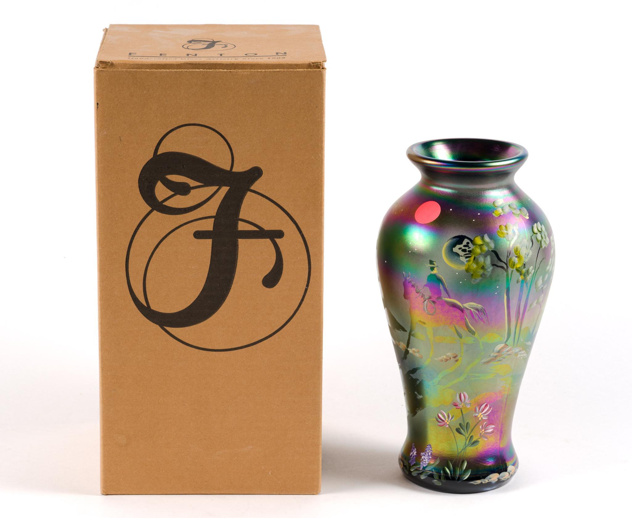 Fenton "Ghost Rider" Vase