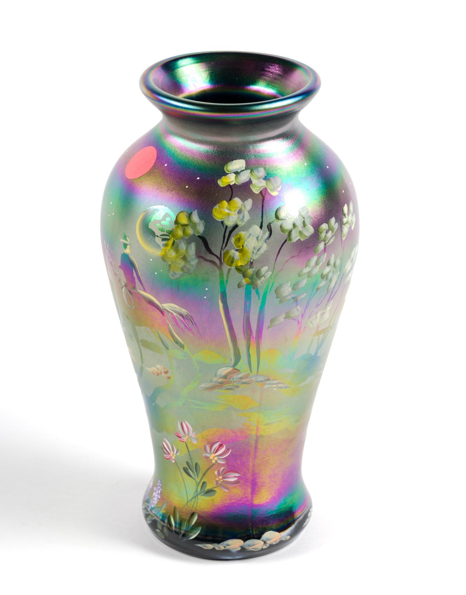 Fenton "Ghost Rider" Vase