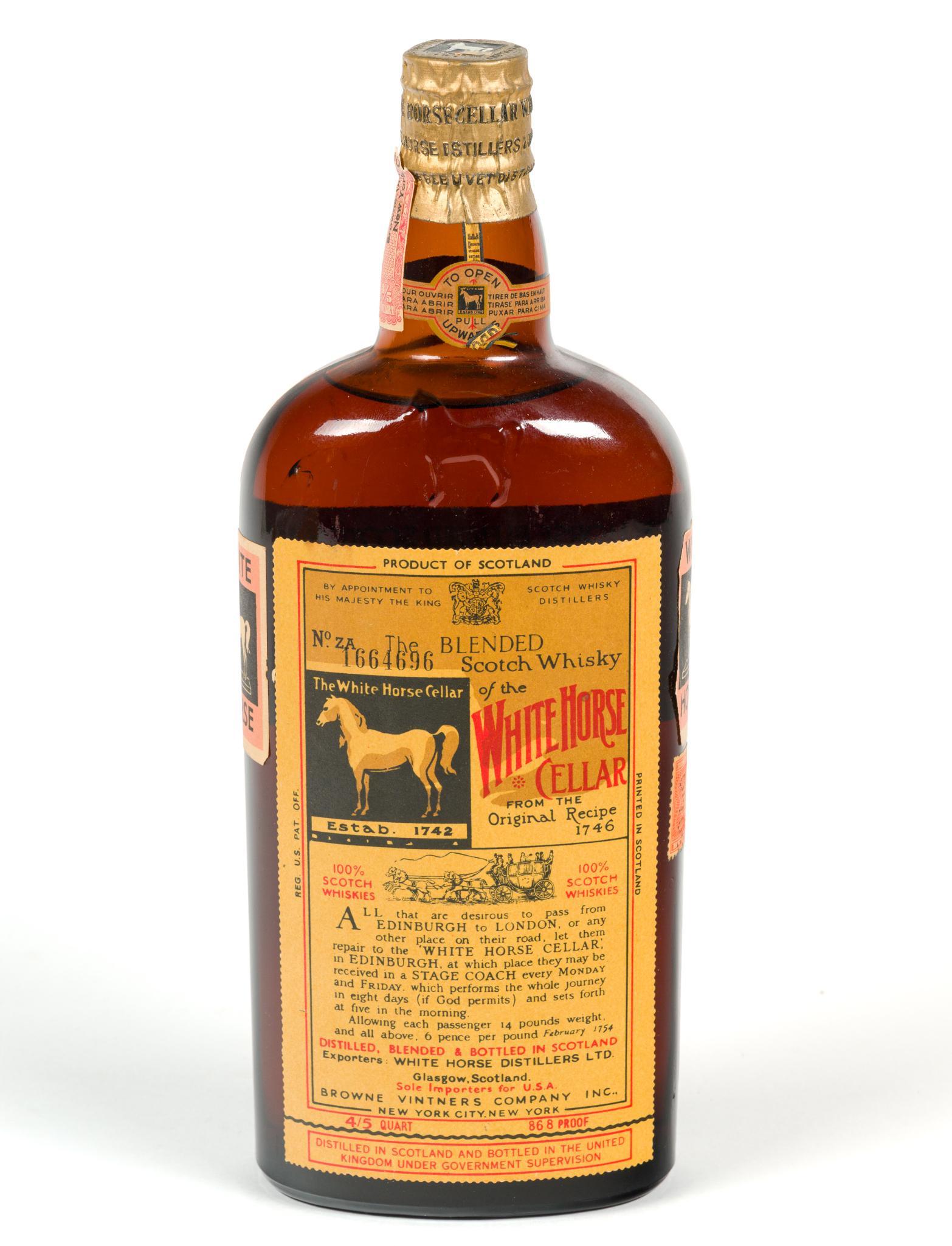 White Horse Cellar Scotch Whiskey