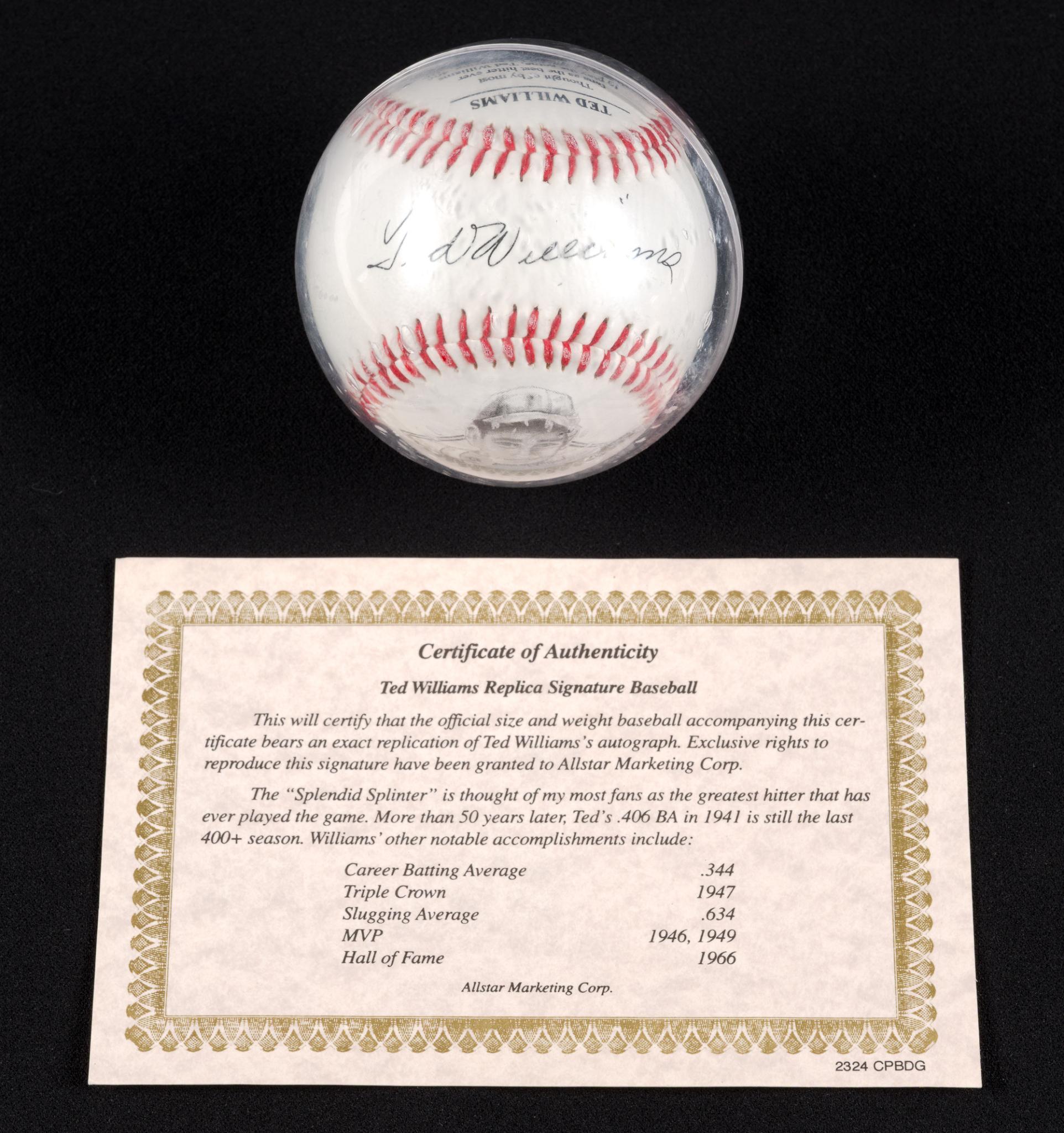 Ted Williams Autographed Baseballs
