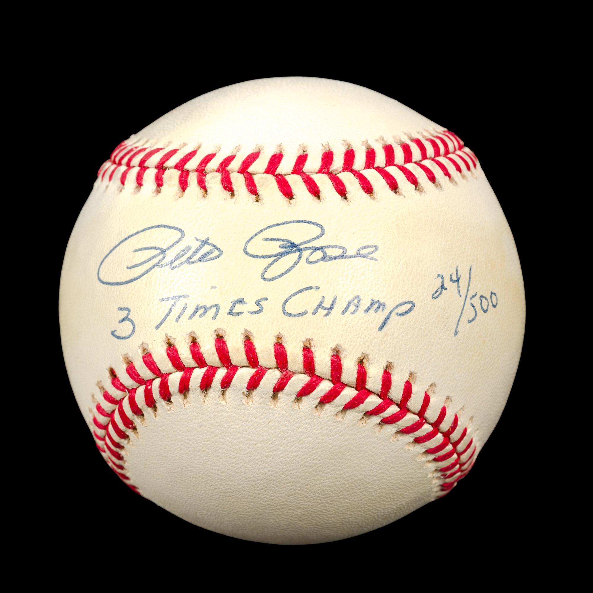 Pete Rose Autographed Baseball & Signed Picture With COA