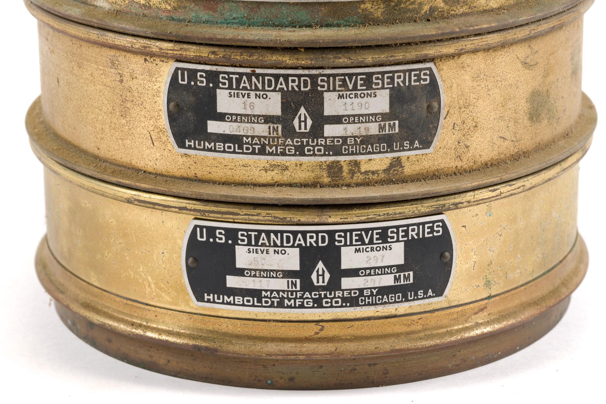 5 Antique Brass U.S. Standard Sieves
