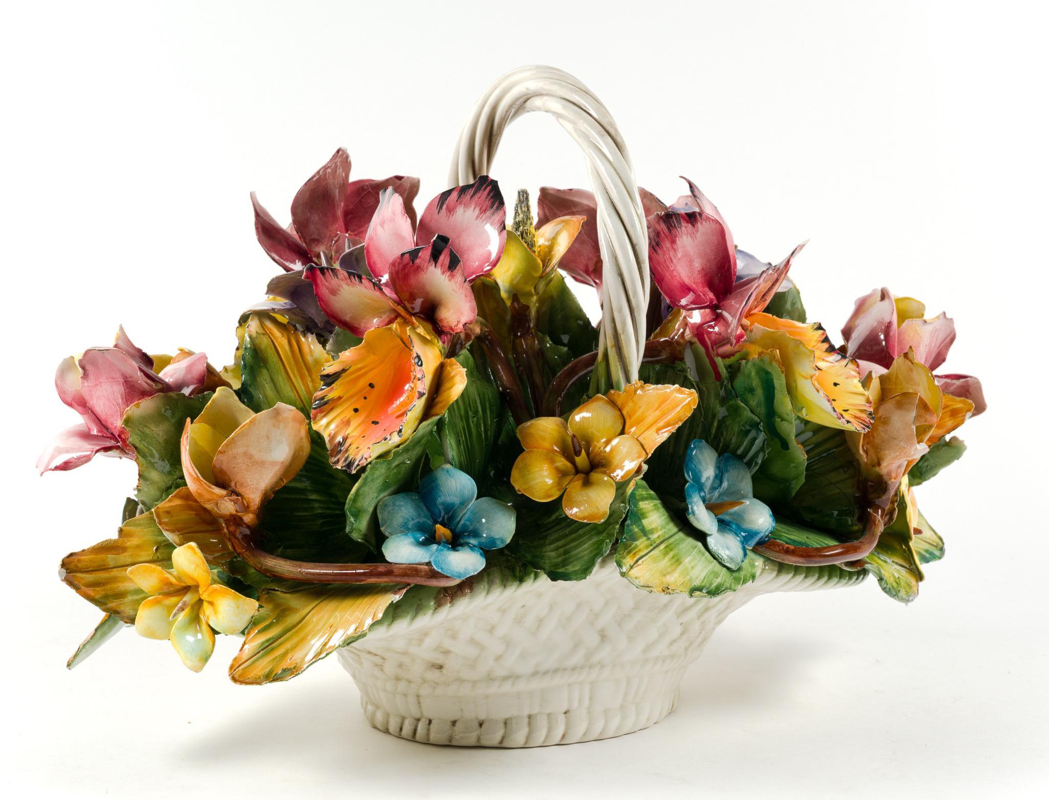 Capodimonte Flower Basket