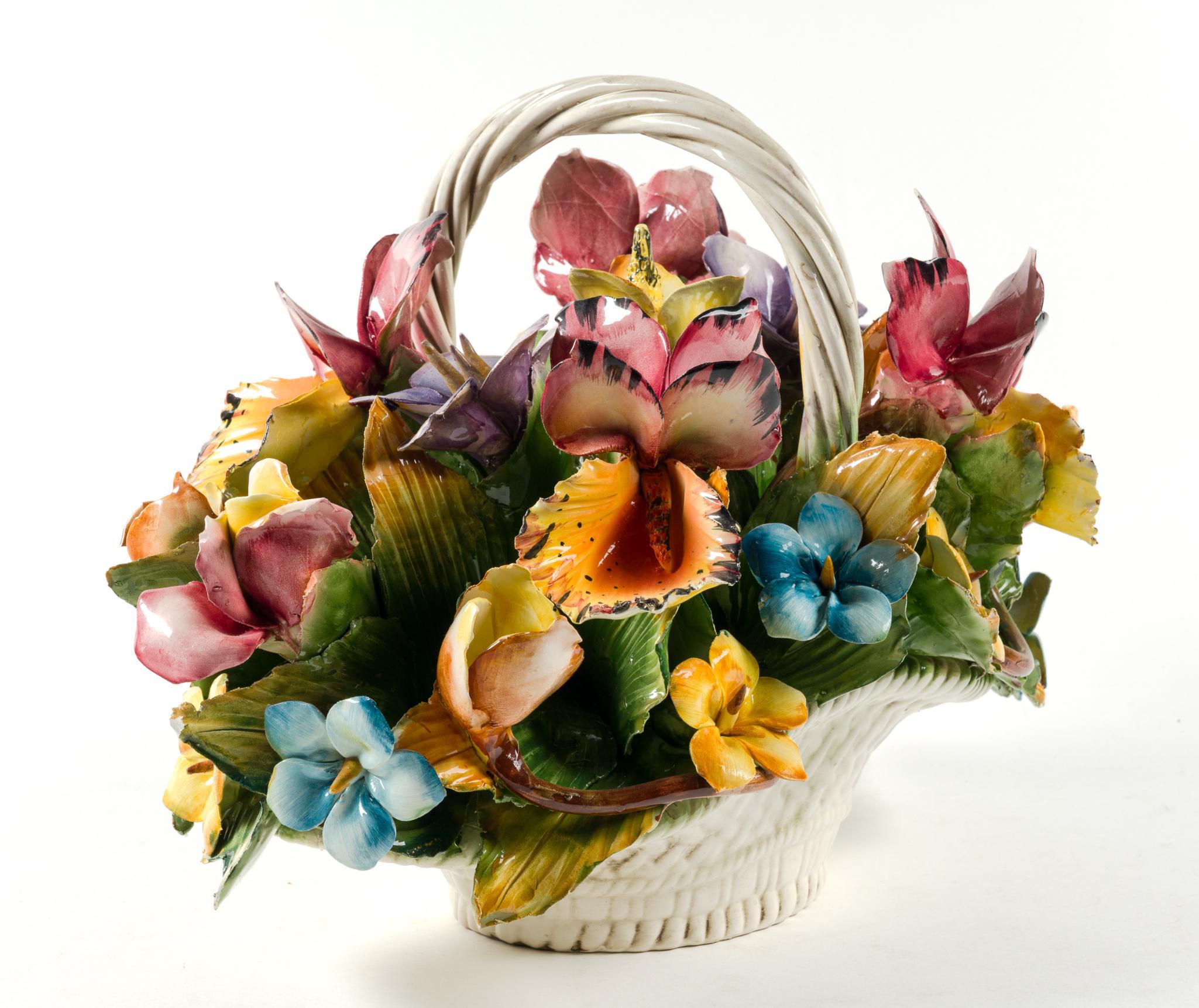 Capodimonte Flower Basket
