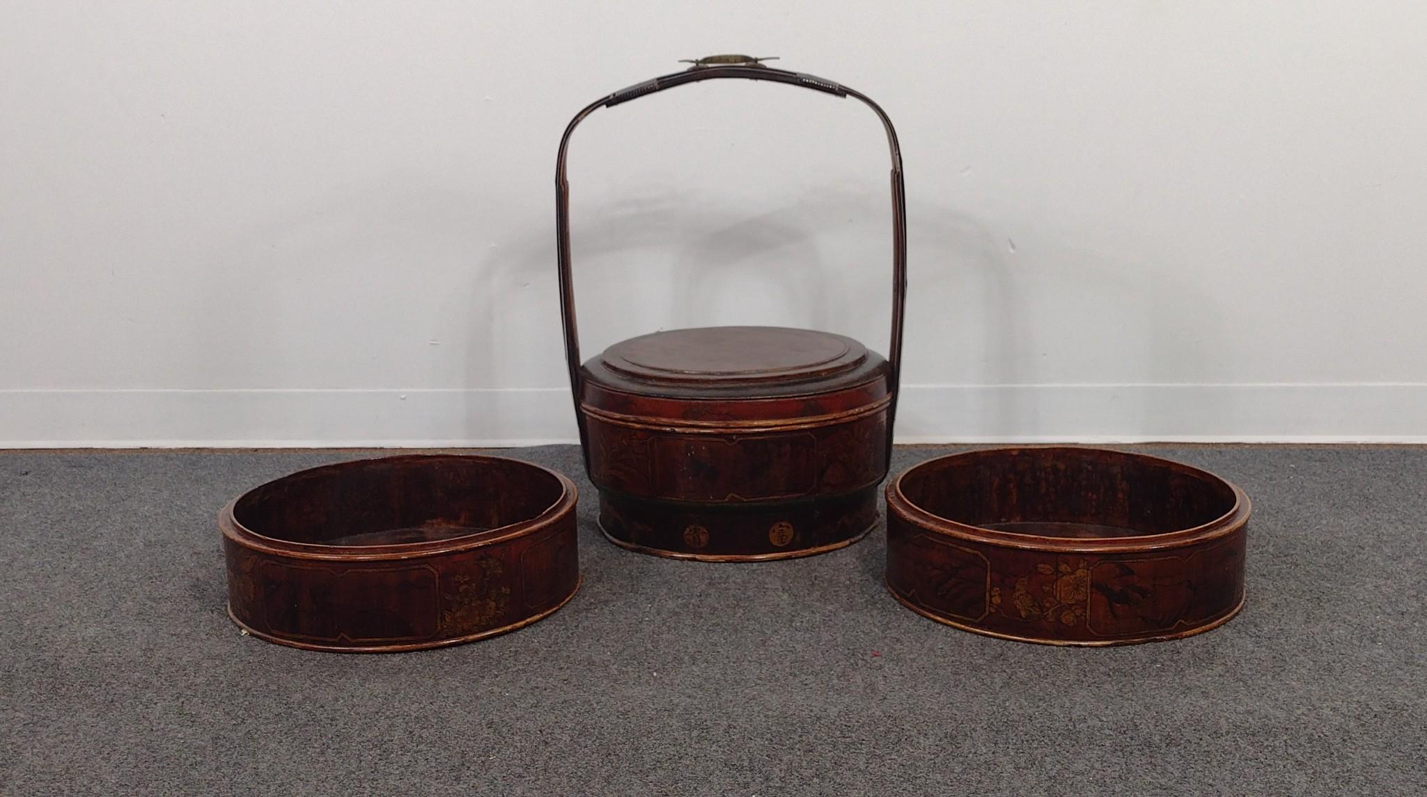 Painted Japanese Wedding Baskets