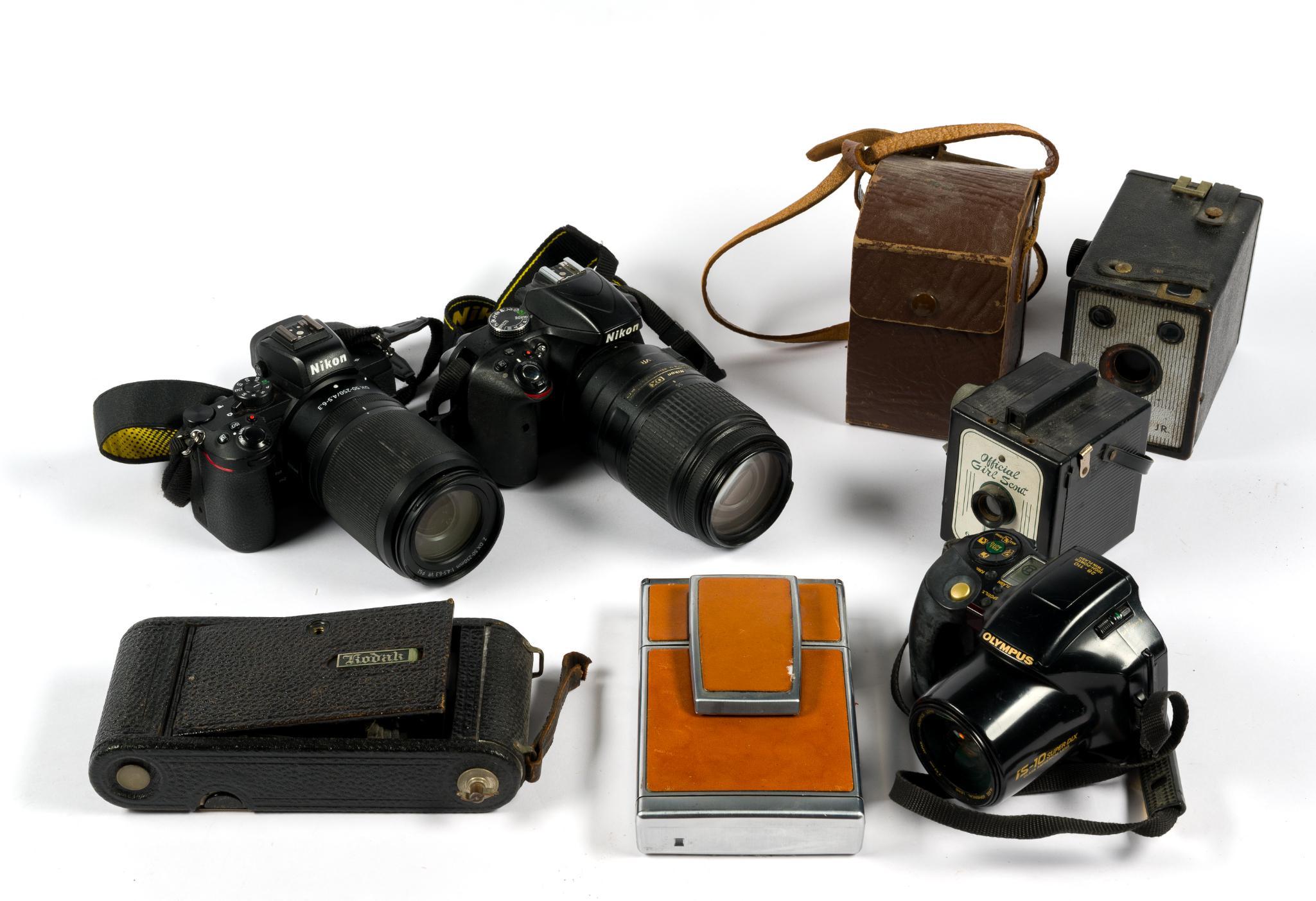 Modern And Vintage Cameras