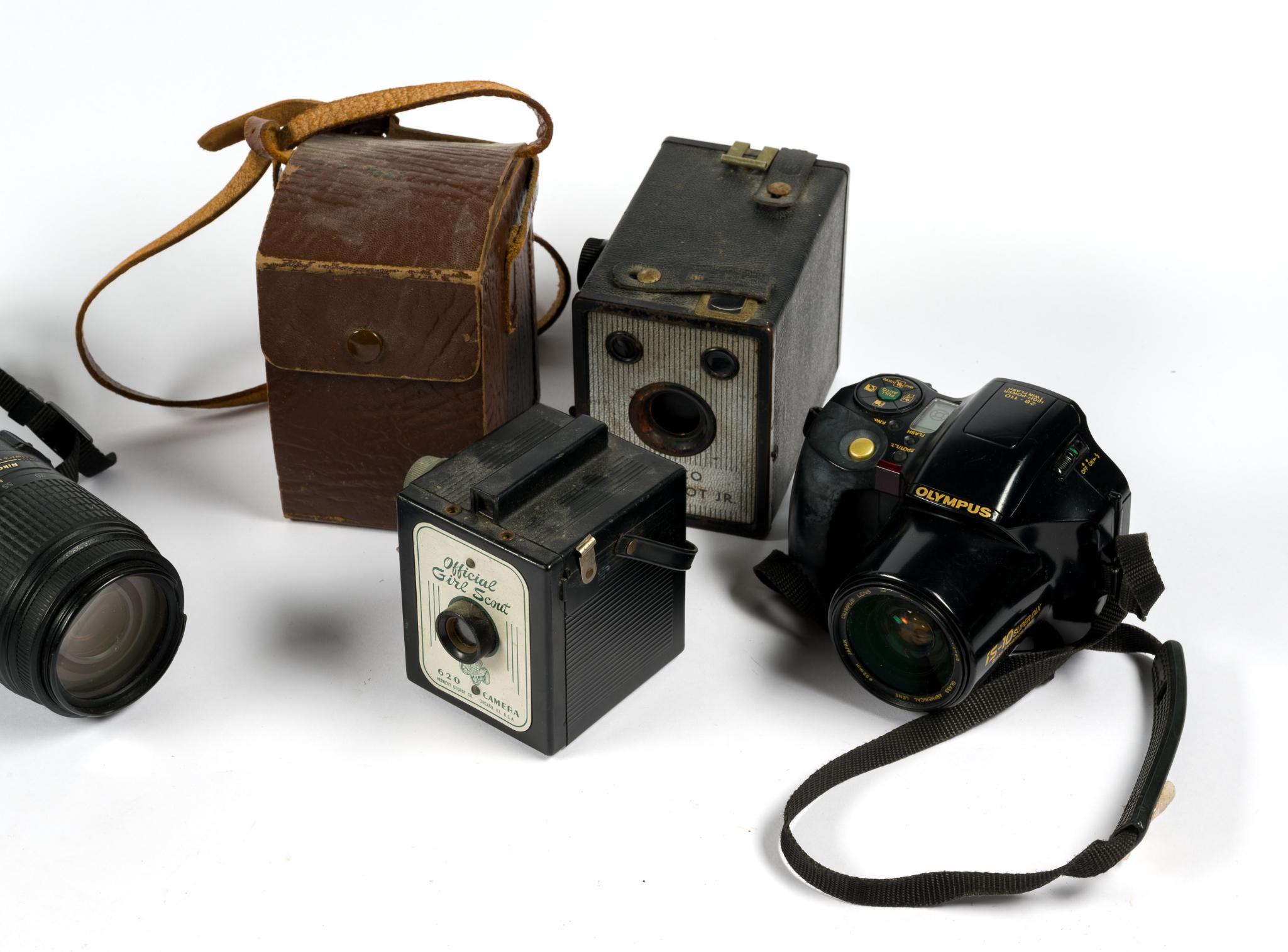Modern And Vintage Cameras