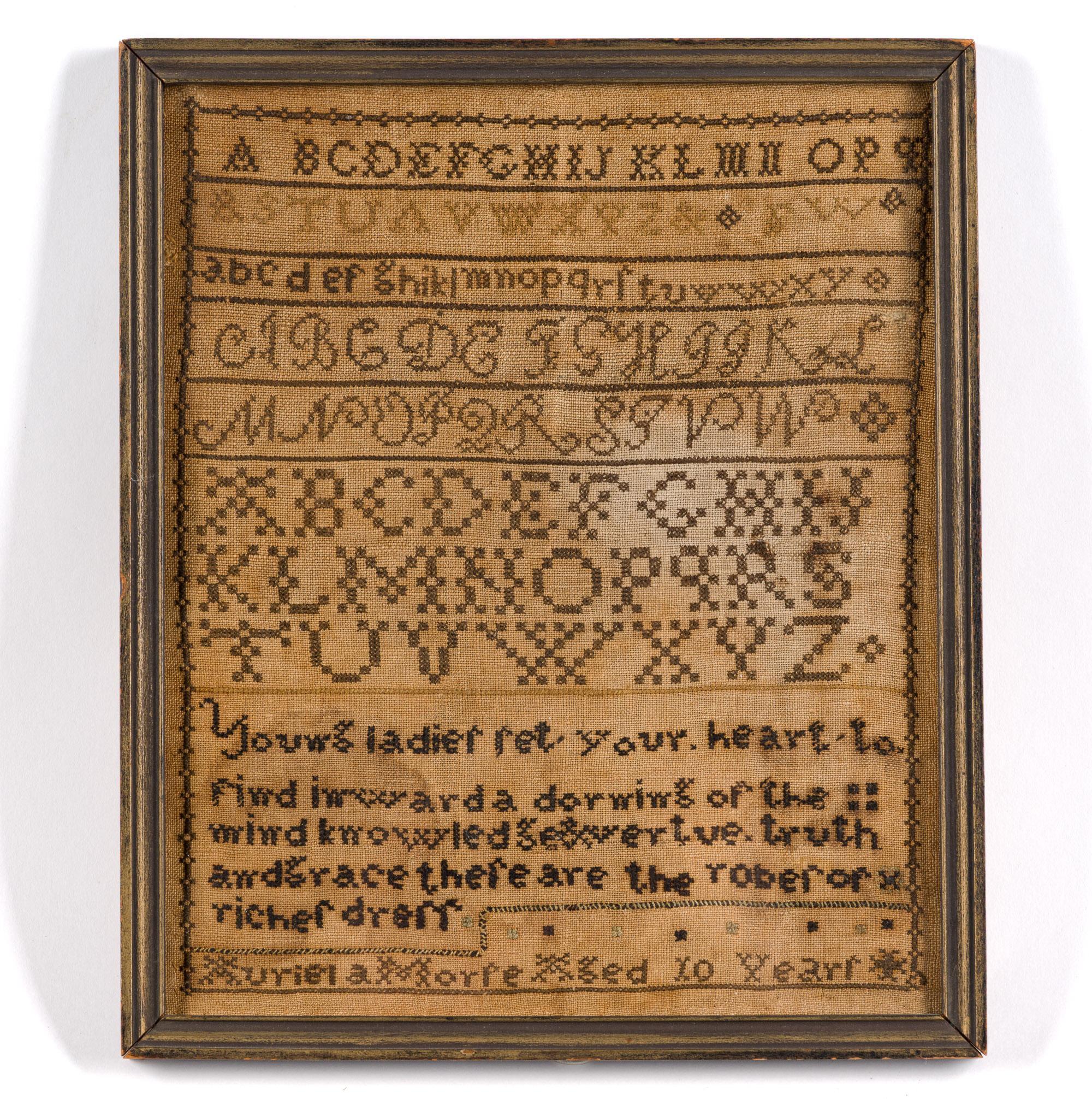 19th Century Needlework Sampler
