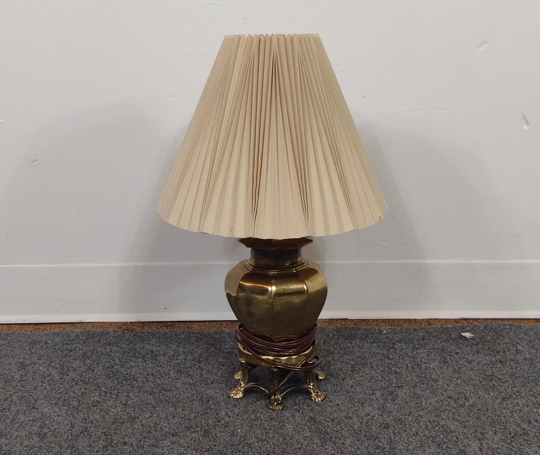 Regulator Wall Clock & Brass Table Lamp