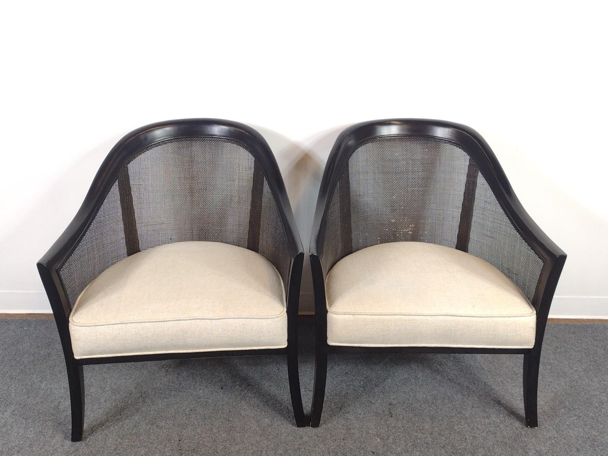 4 Arhaus Cane Back Chairs